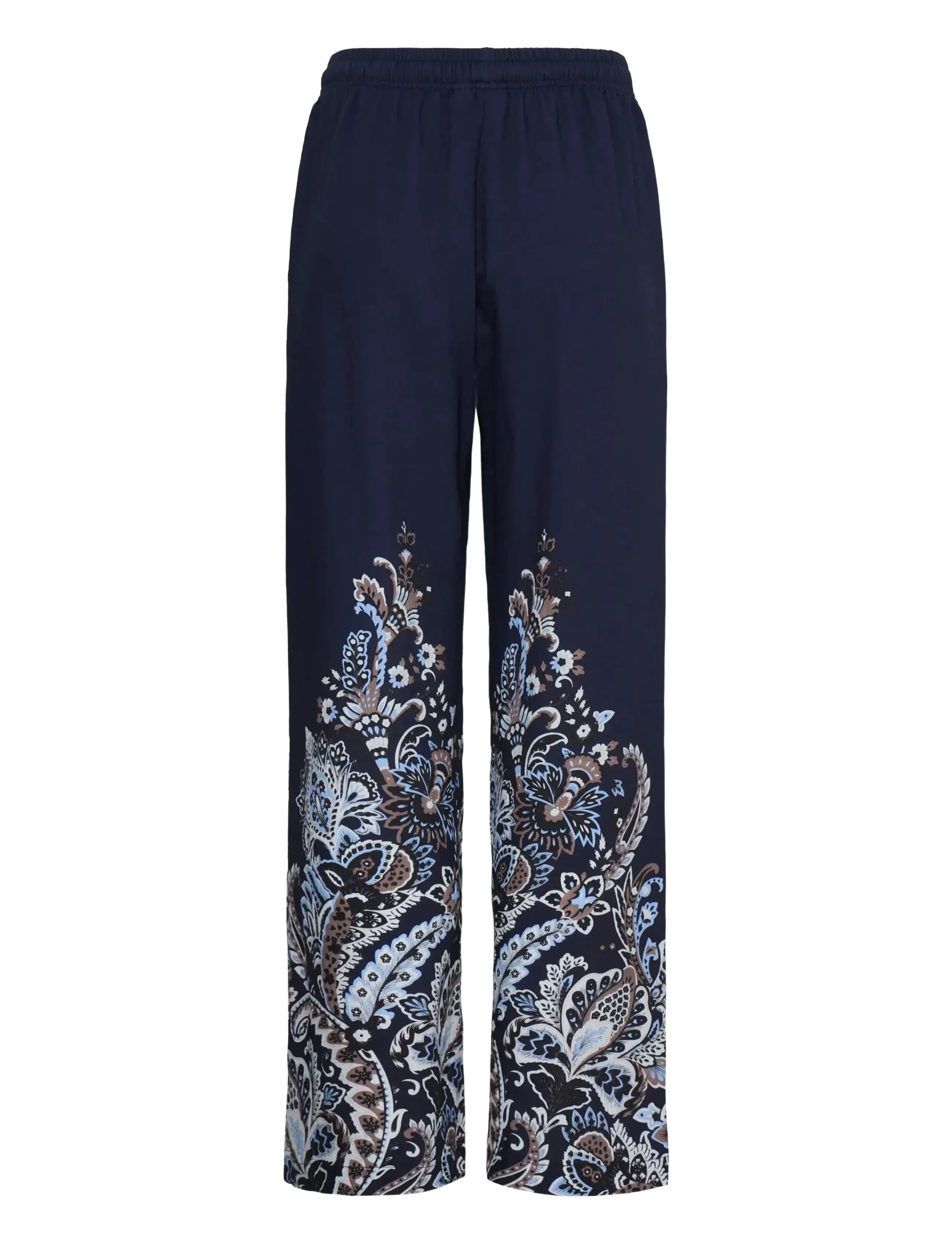 Fransa - FRADARA PA 1 - straight leg trousers - navy blazer paisley - 2