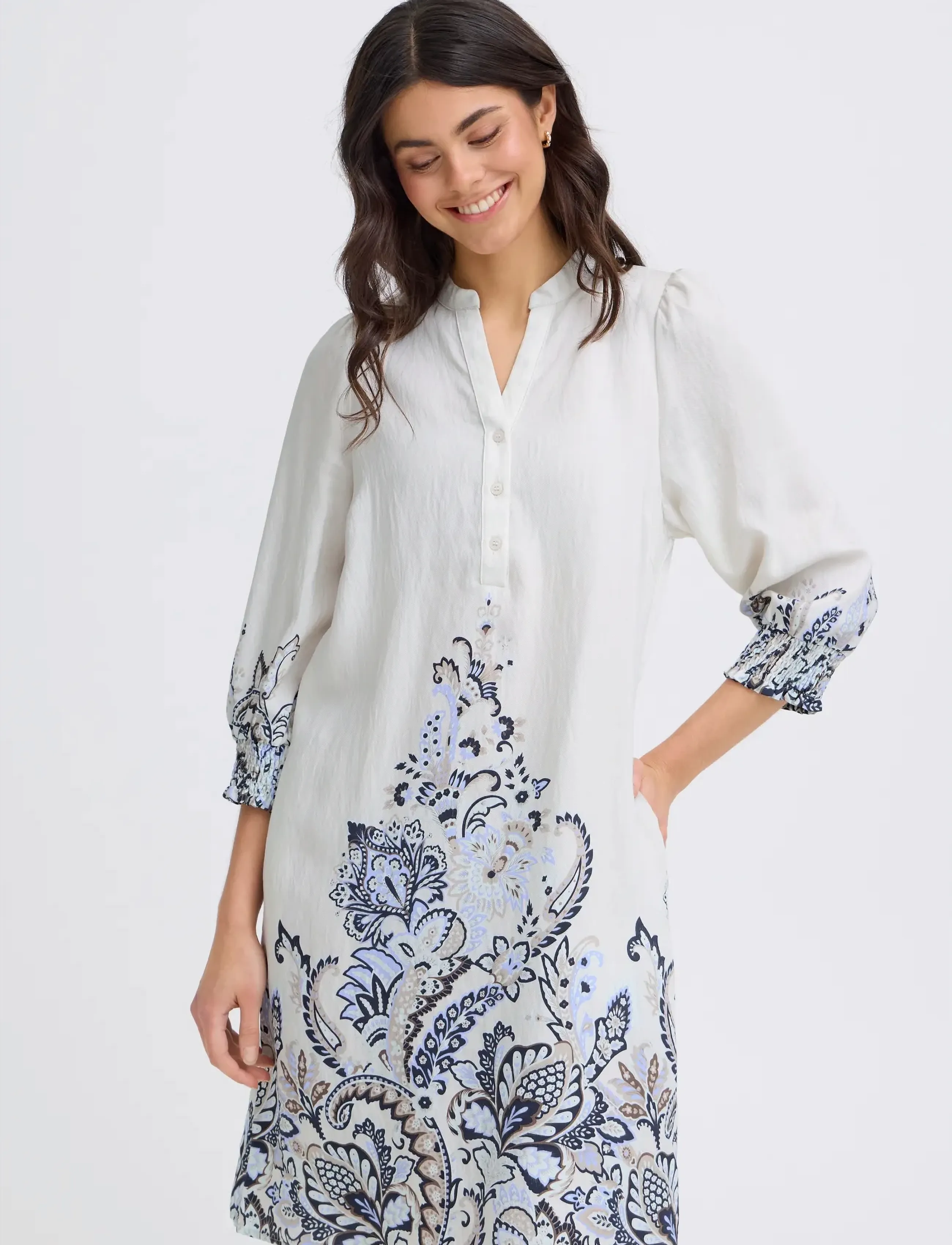 Fransa - FRADARA DR 2 - sommerkjoler - blue paisley - 3