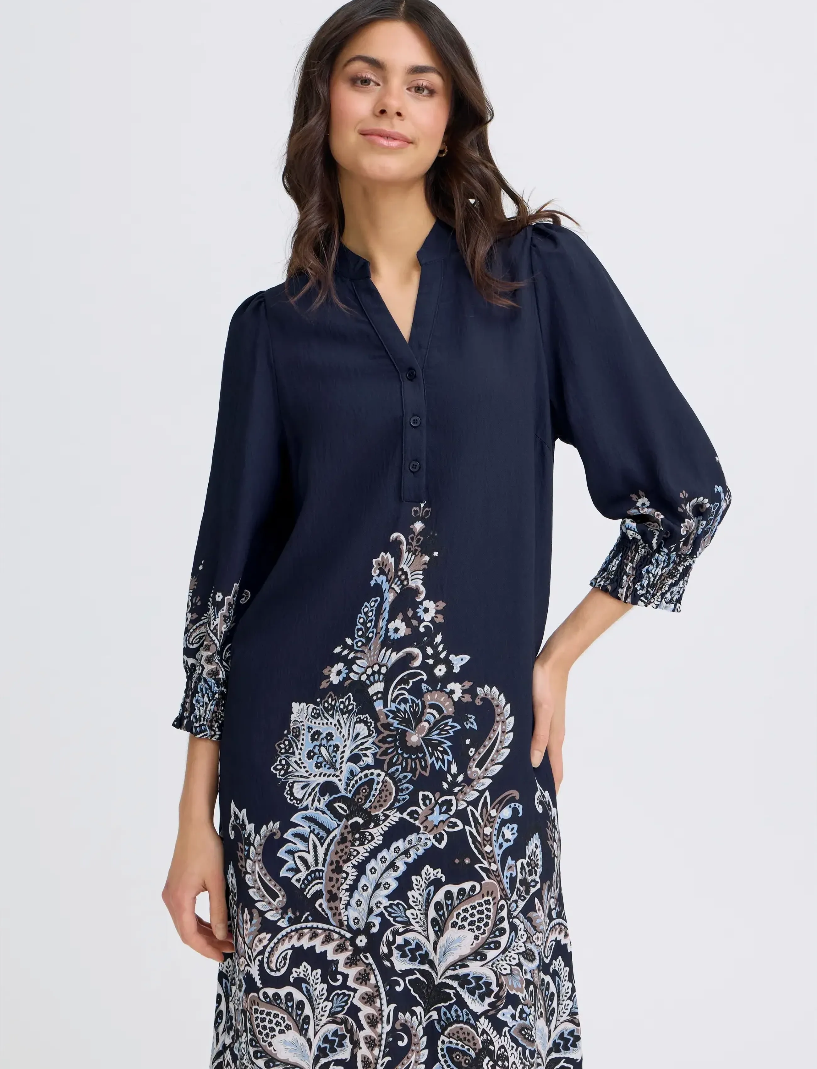 Fransa - FRADARA DR 2 - sommerkjoler - navy blazer paisley - 3