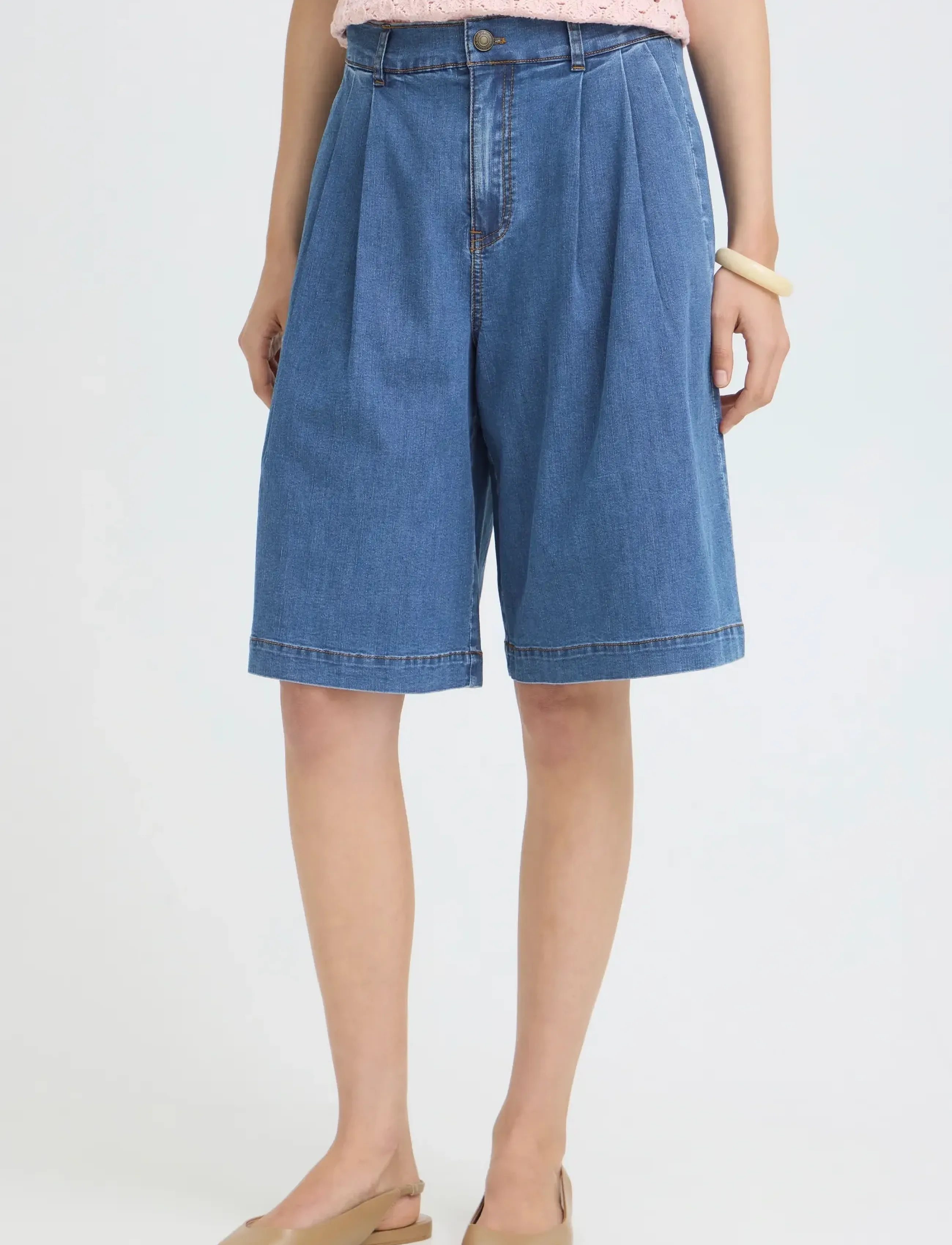 Fransa - FRCHICAGO SHO 1 - lühikesed teksapüksid - mid blue denim - 3