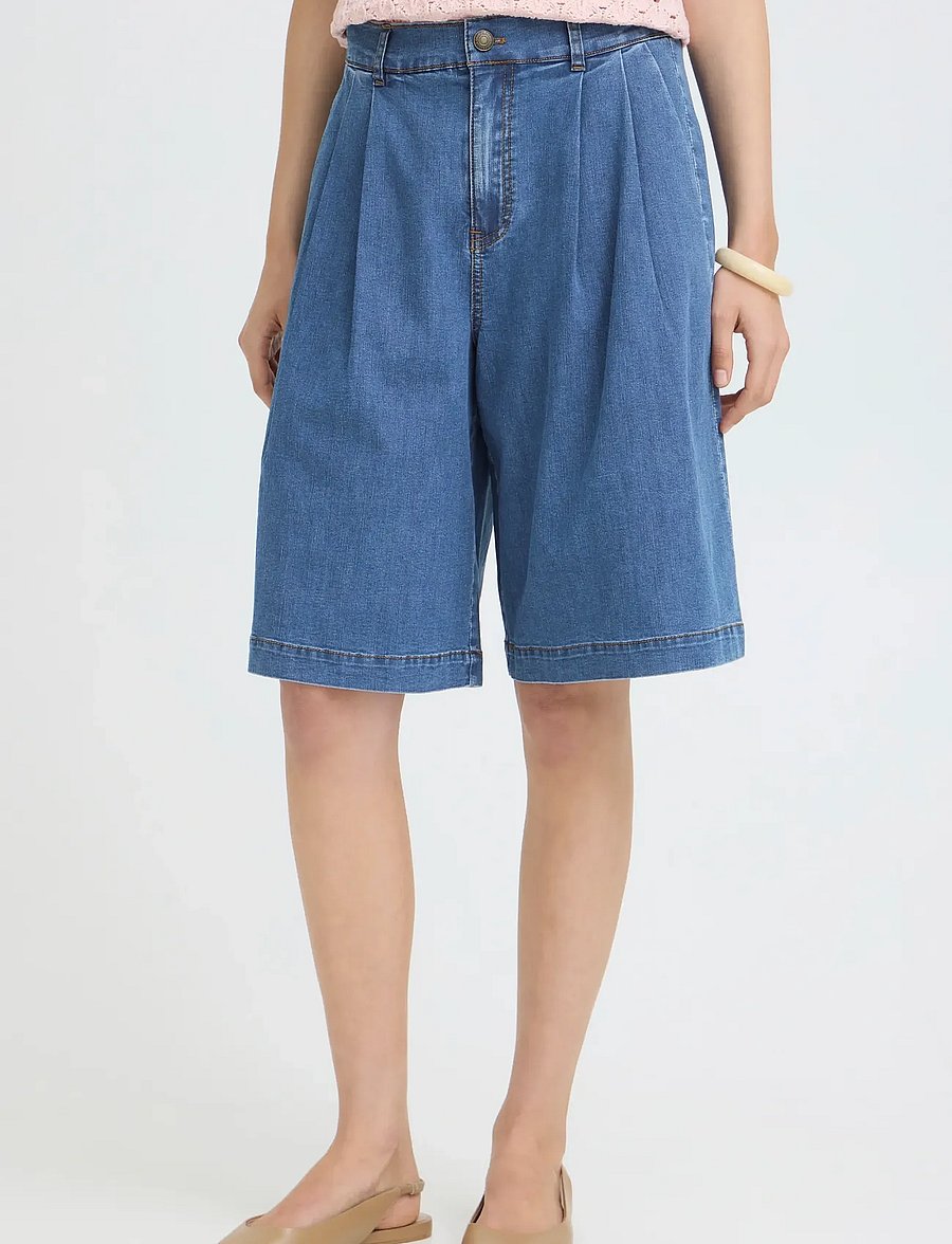 Fransa - FRCHICAGO SHO 1 - lühikesed teksapüksid - mid blue denim - 3