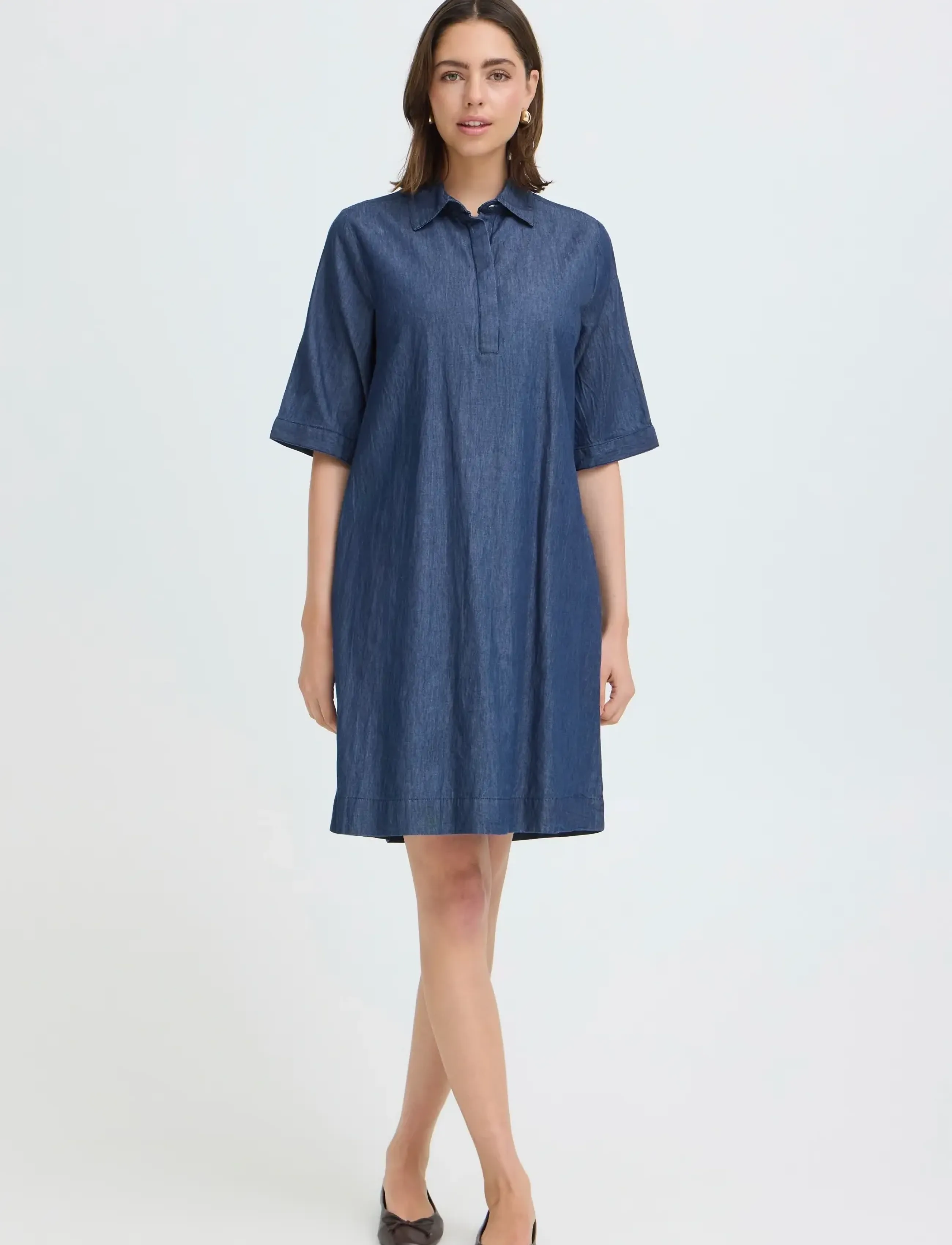 Fransa Frlarissa Dr 5, XS, Blue, Kjoler > Skjortekjoler, Dame