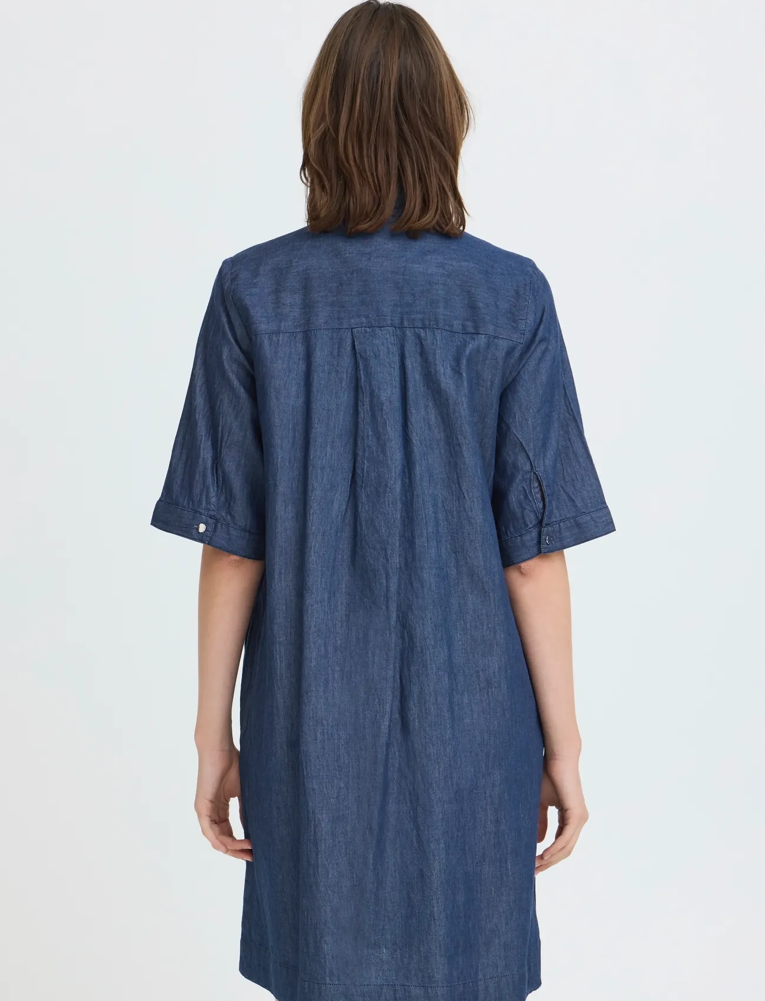 Fransa - FRLARISSA DR 5 - hemdkleider - mid blue denim - 4