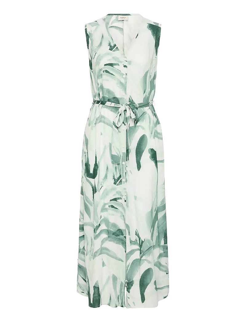 Fransa - FREASY DR 1 - sommerkleider - green palm leaf - 1