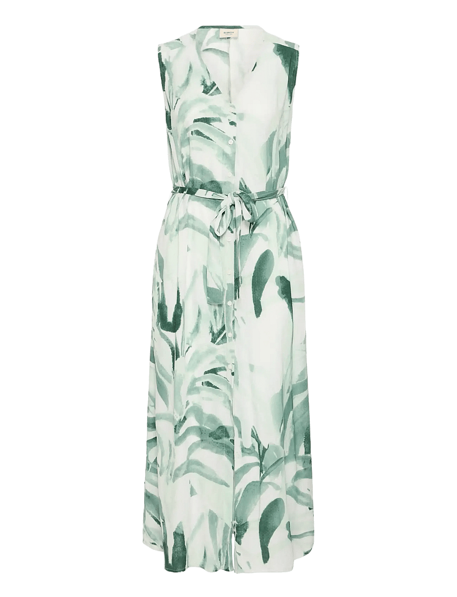 Fransa - FREASY DR 1 - sommarklänningar - green palm leaf - 1