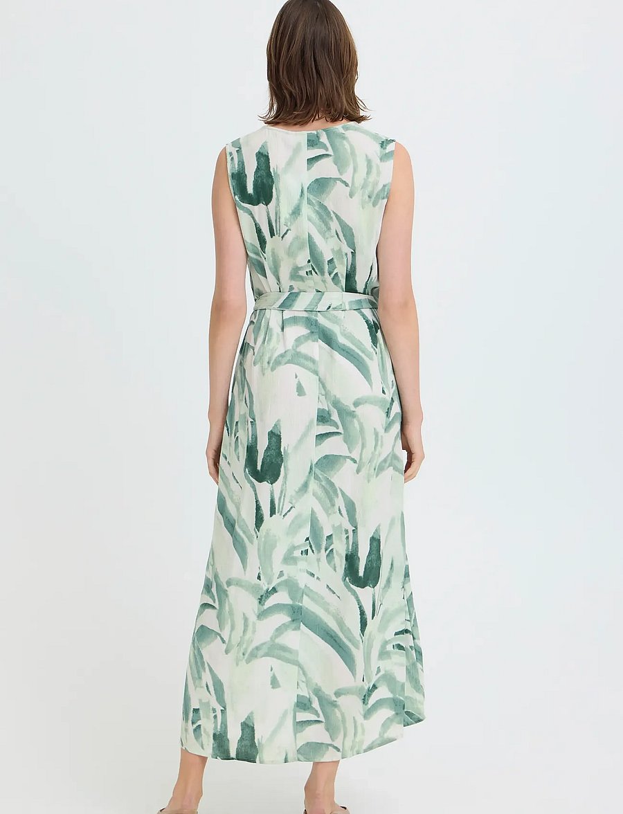 Fransa - FREASY DR 1 - sommarklänningar - green palm leaf - 4