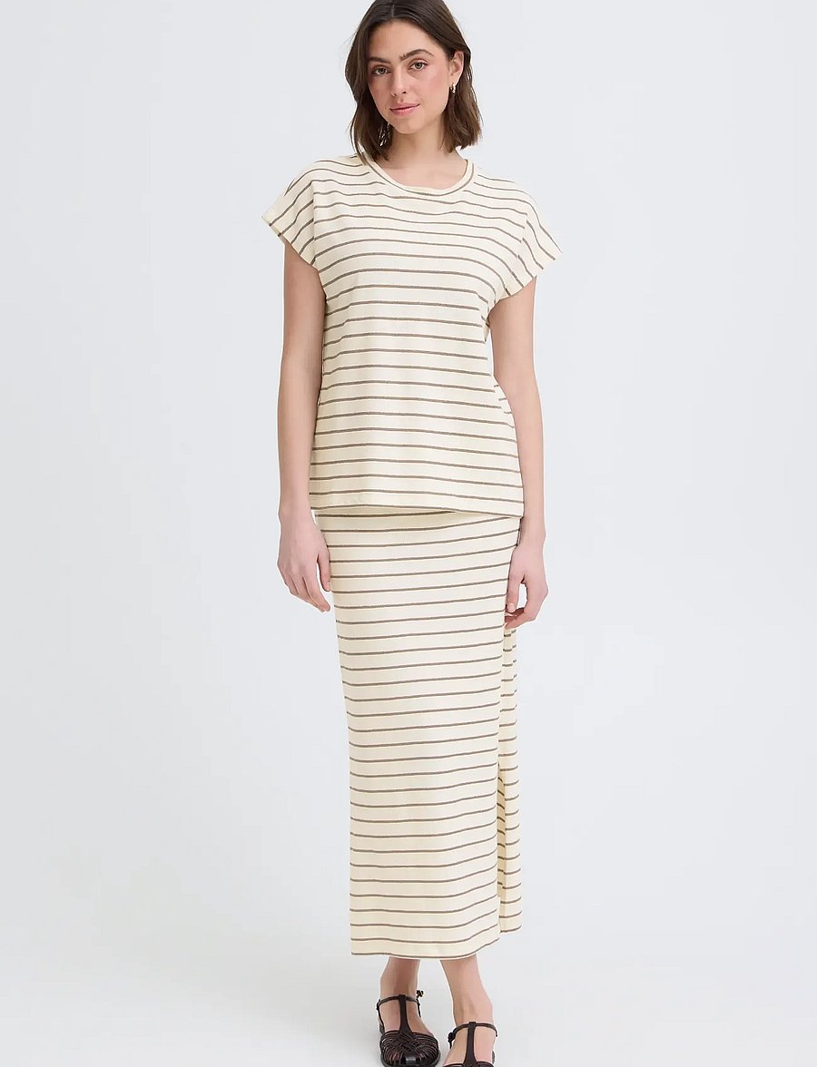 Fransa - FRFAUNA TEE 1 - t-shirts - mountain stripe - 0