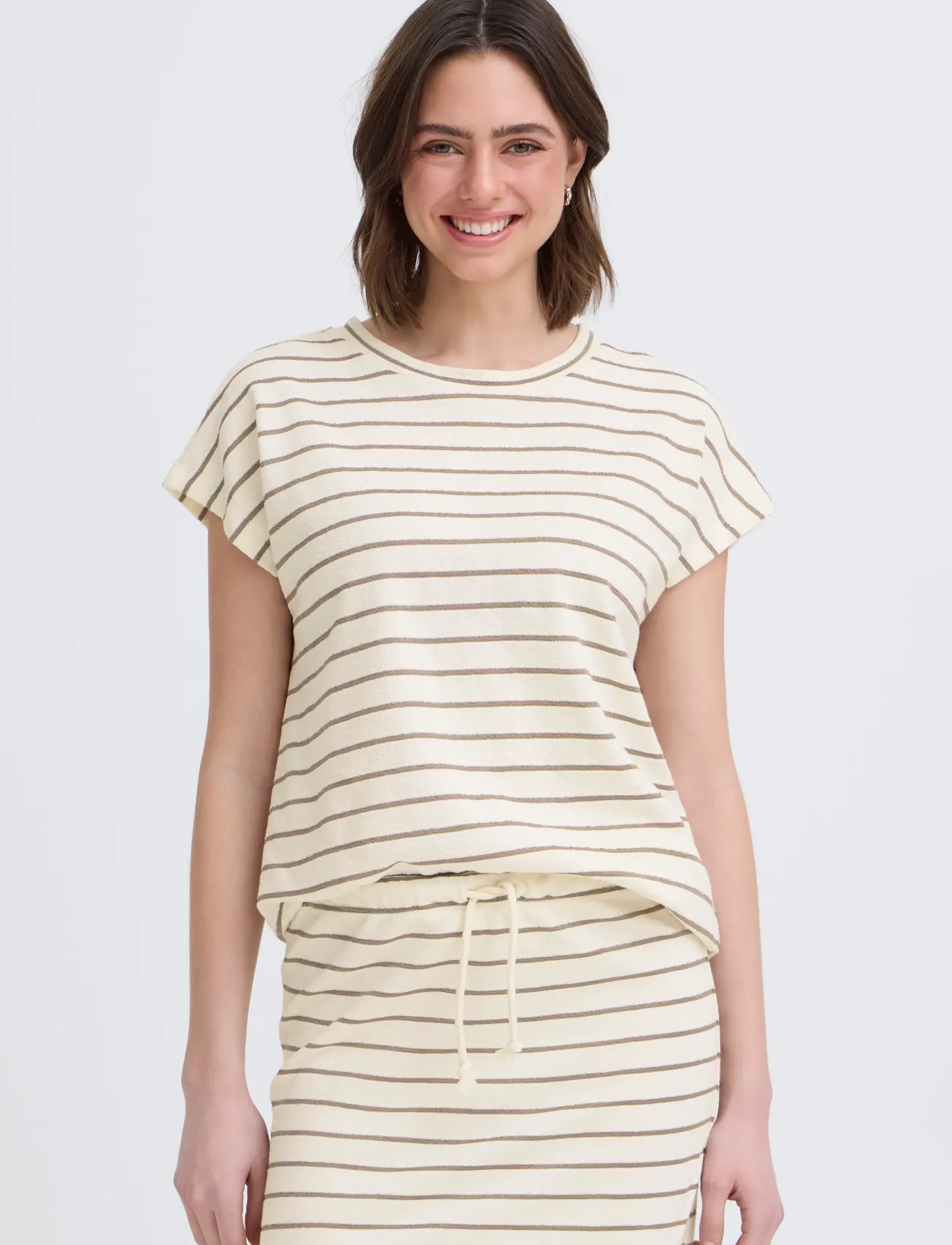 Fransa - FRFAUNA TEE 1 - t-shirts - mountain stripe - 3