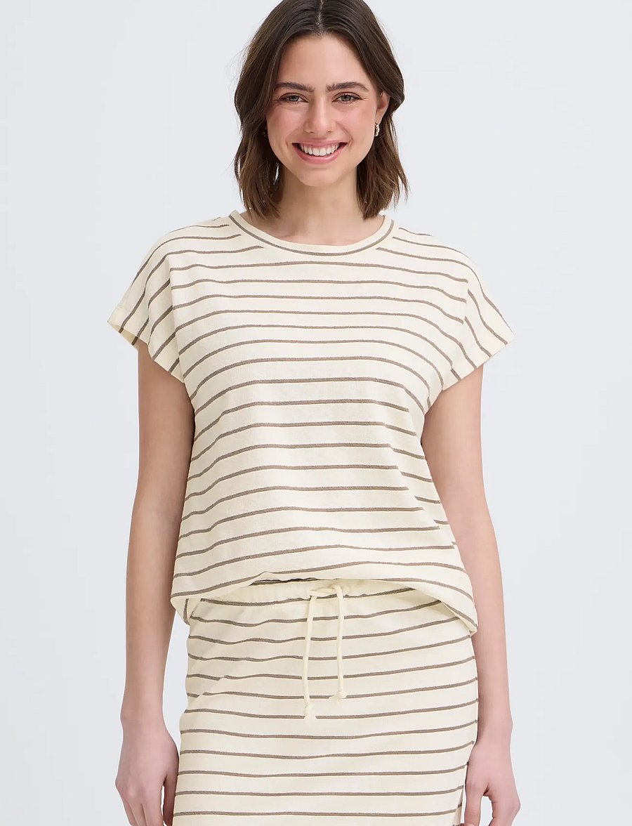 Fransa - FRFAUNA TEE 1 - t-shirts - mountain stripe - 3
