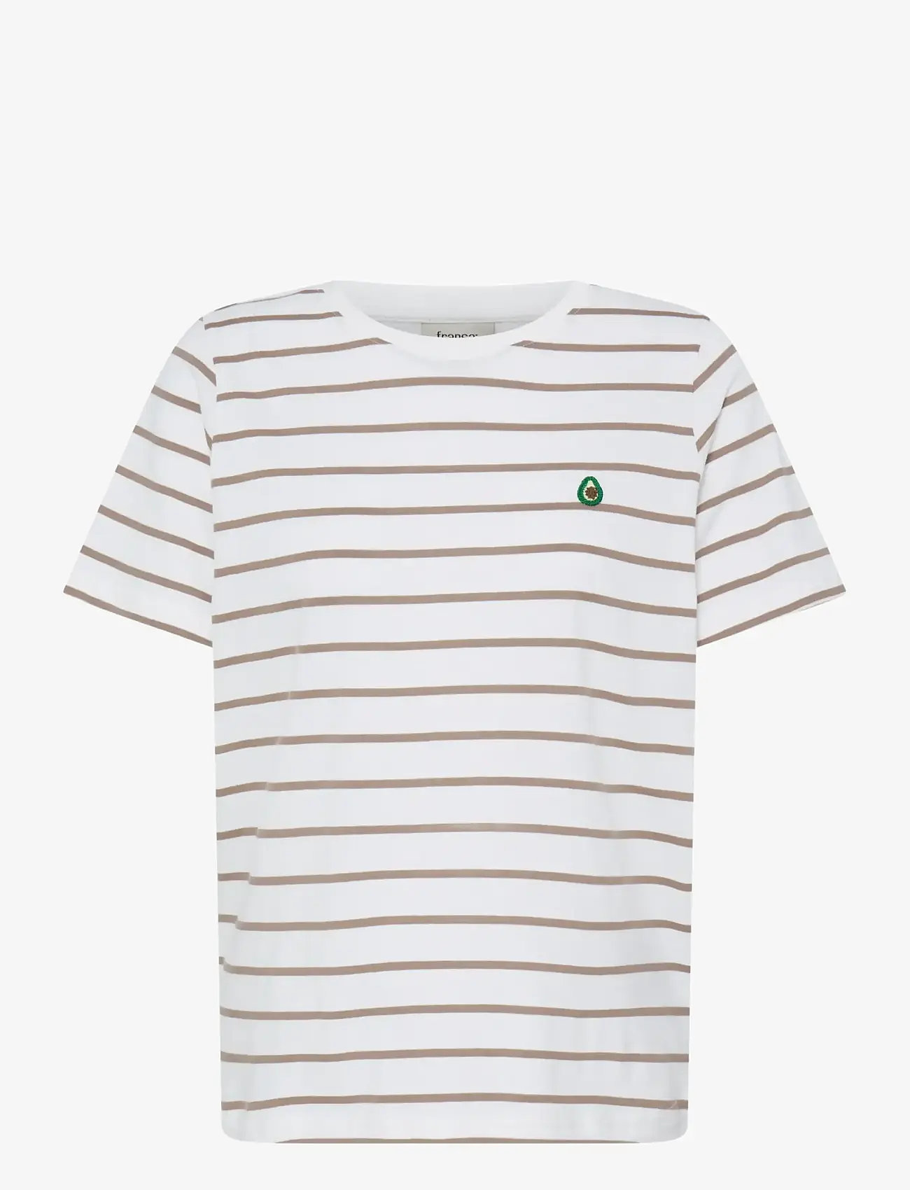 Fransa - FRTIANA TEE 1 - t-shirts - mountain stripe avocado - 1
