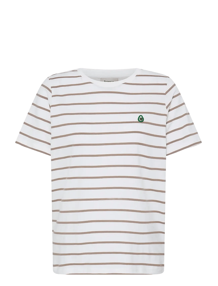 Fransa - FRTIANA TEE 1 - t-shirts - mountain stripe avocado - 1