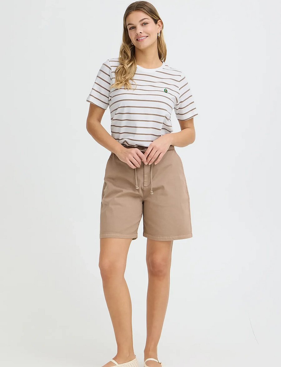 Fransa - FRTIANA TEE 1 - t-shirts - mountain stripe avocado - 0