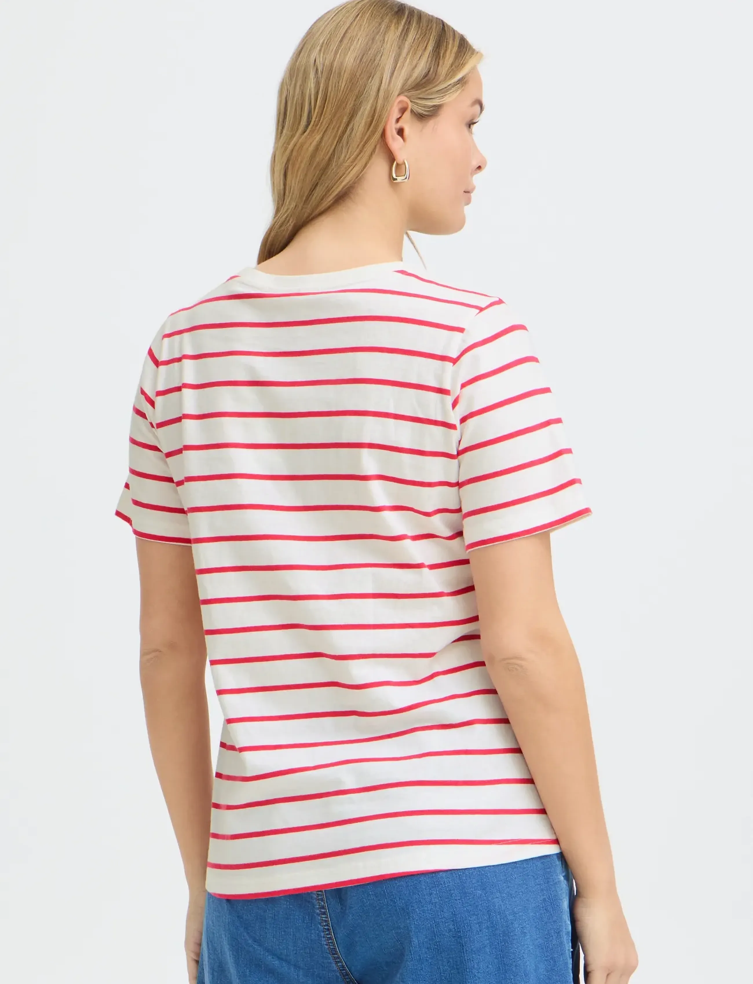 Fransa - FRTIANA TEE 1 - t-shirts - v. pink stripe cherrys - 4