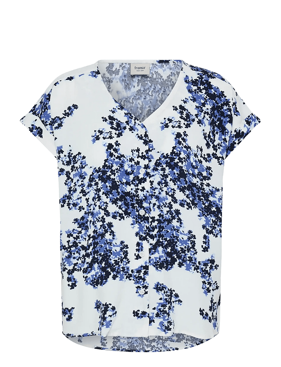 Fransa - FRHEAT BL 3 - kurzärmelige blusen - soft petals nouvean navy - 1