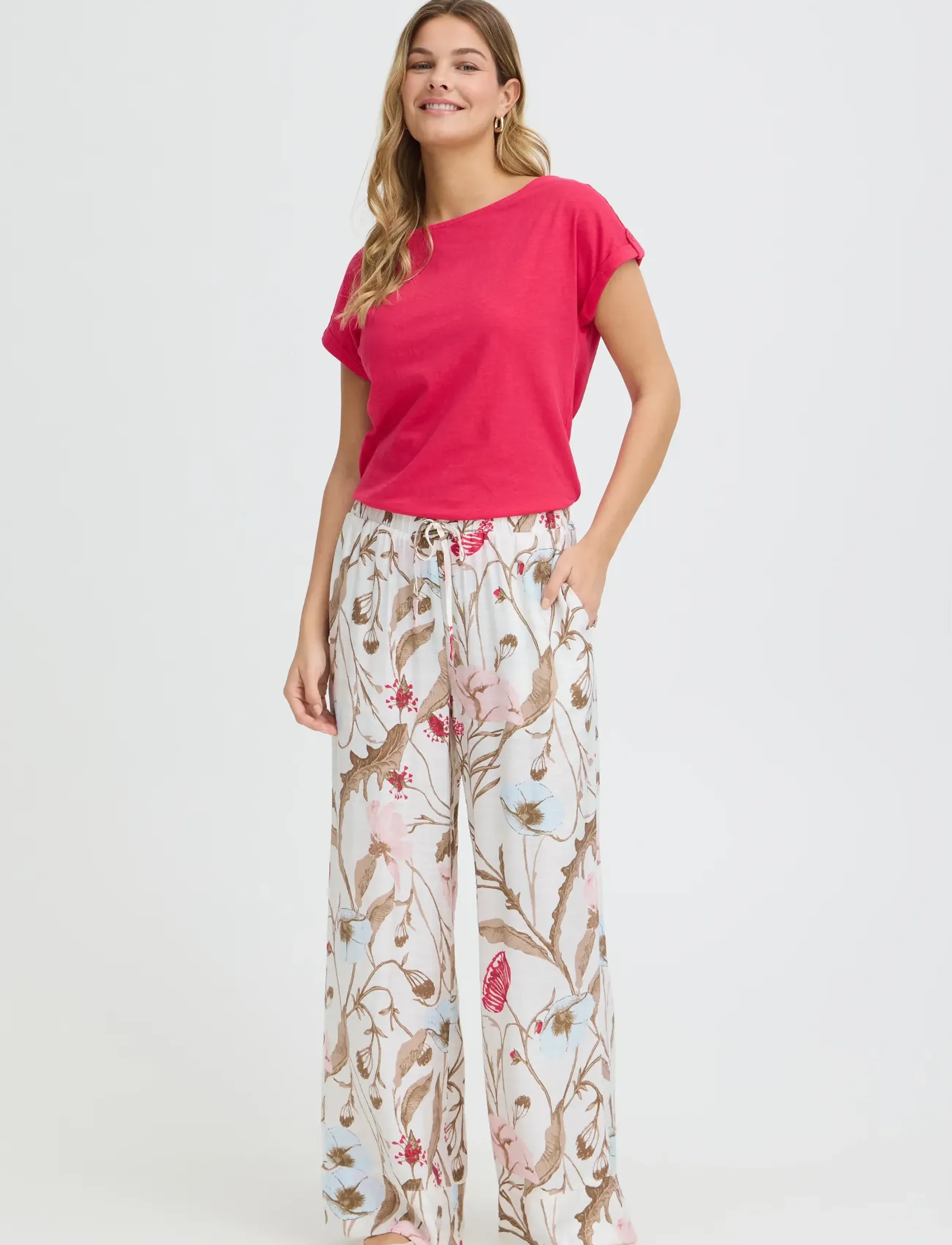 Fransa FRARIANA PA 5 - Odzież - SAVANNAH FLORAL / cream