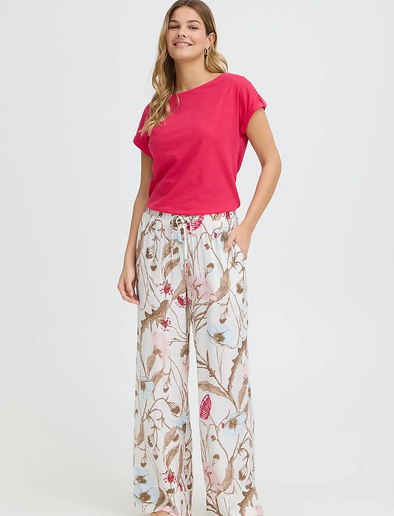 Fransa - FRARIANA PA 5 - straight leg hosen - savannah floral - 0