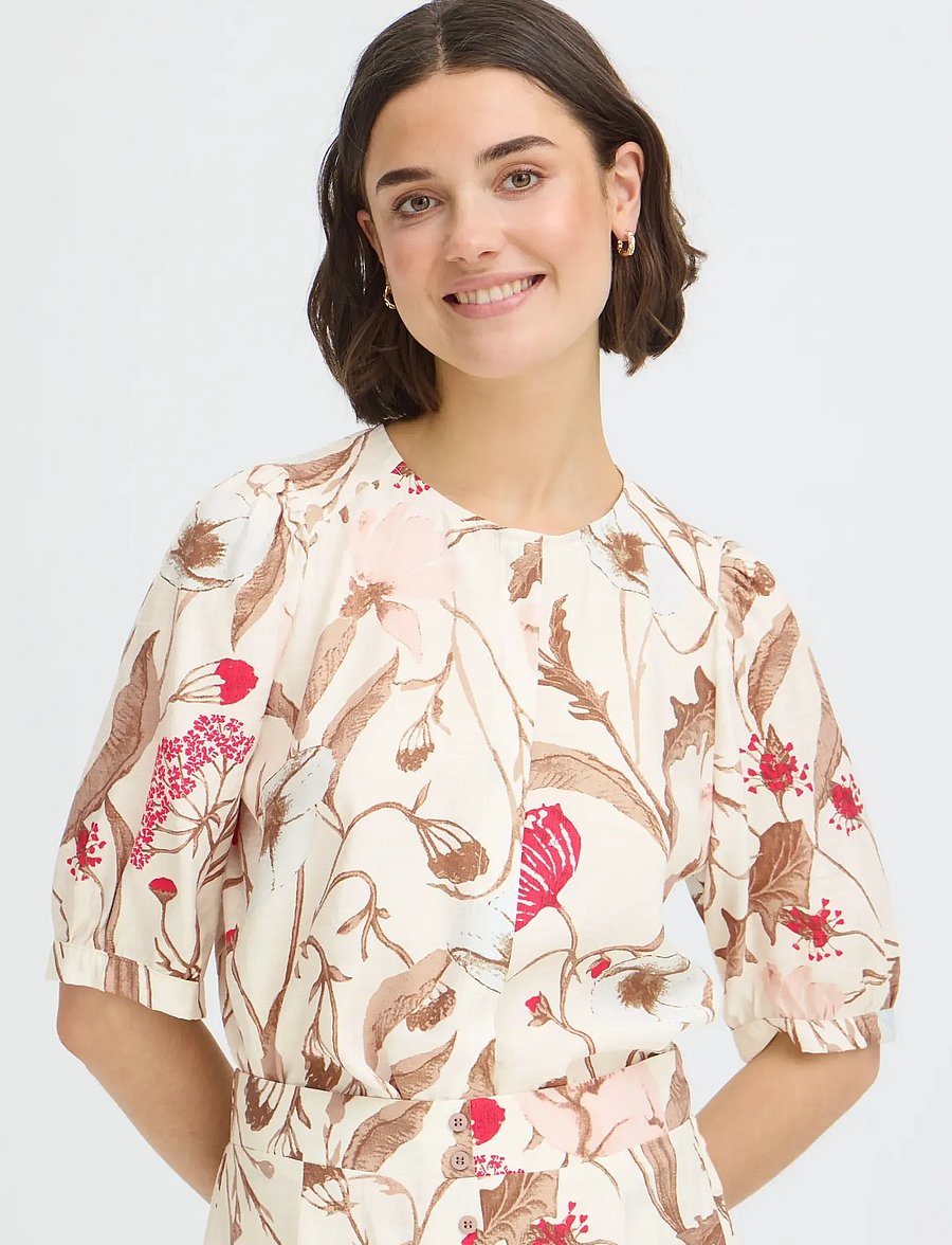 Fransa - FRARIANA SH 10 - lühikeste varrukatega pluusid - savannah floral - 3