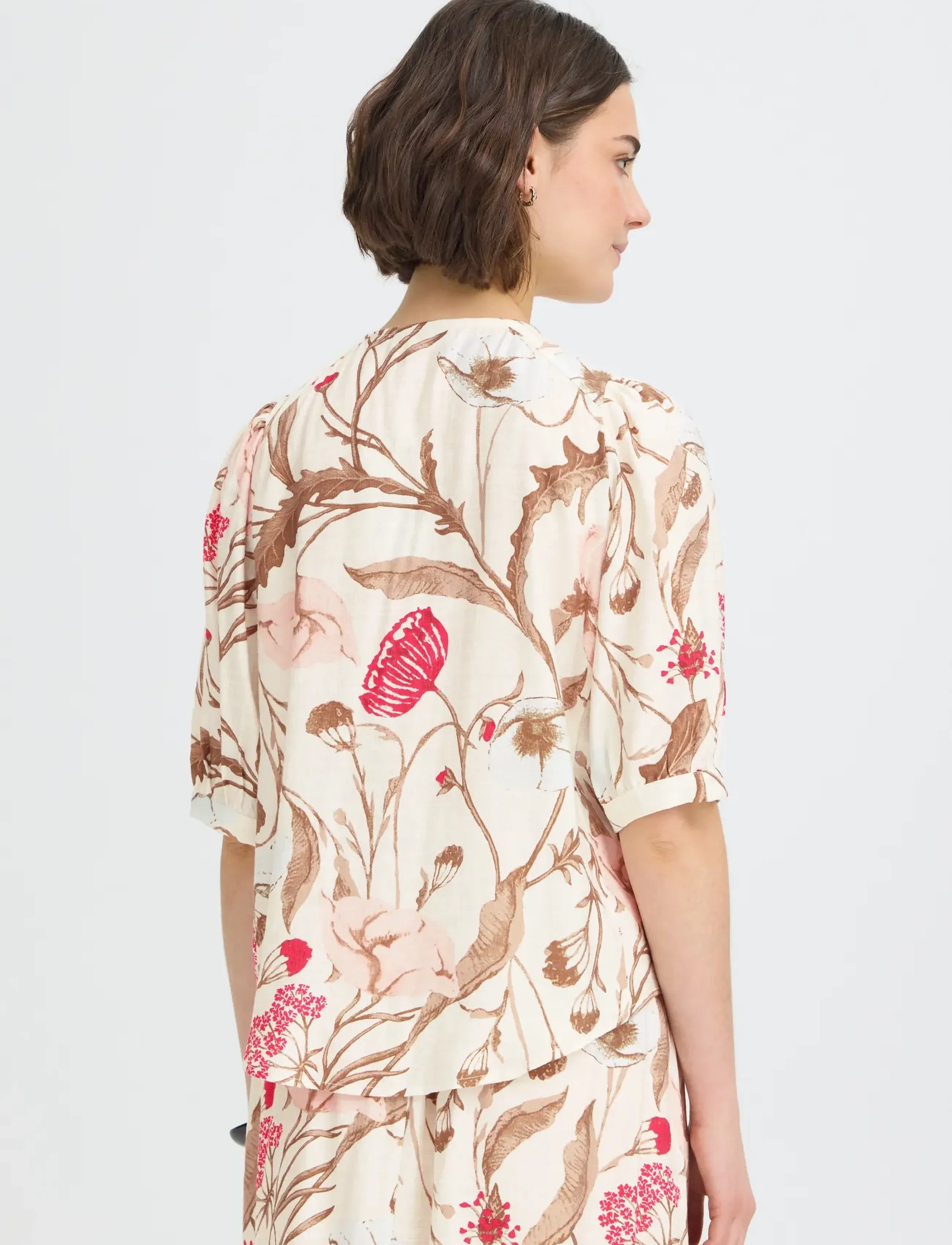 Fransa - FRARIANA SH 10 - kurzärmelige blusen - savannah floral - 4