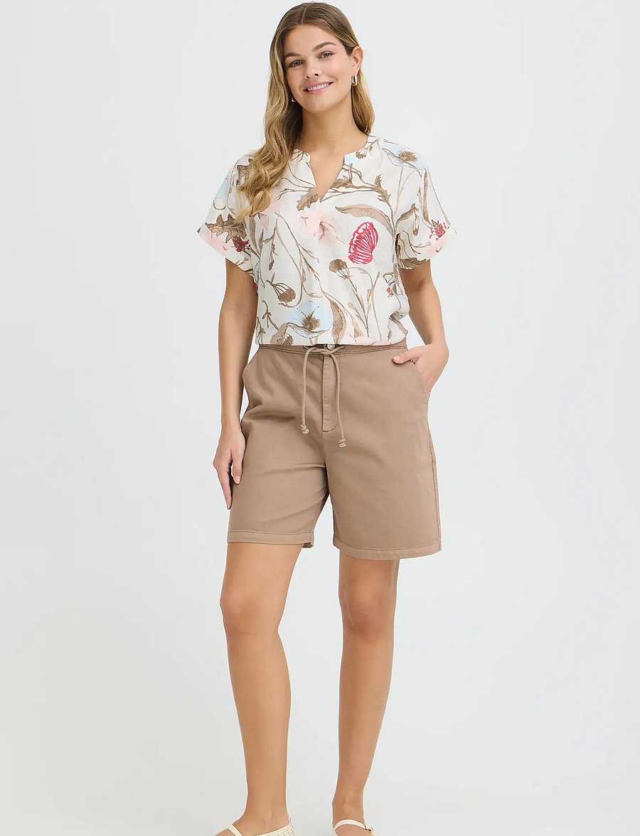 Fransa - FRARIANA BL 18 - short-sleeved blouses - savannah floral - 0