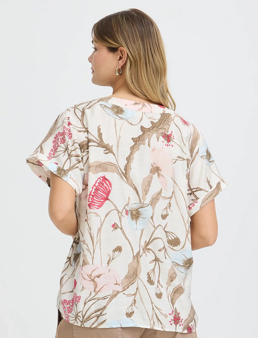 Fransa - FRARIANA BL 18 - short-sleeved blouses - savannah floral - 4