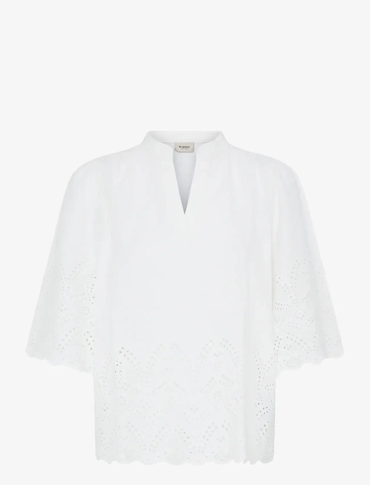 Fransa - FRRAE BL 1 - kurzämlige blusen - whisper white - 1