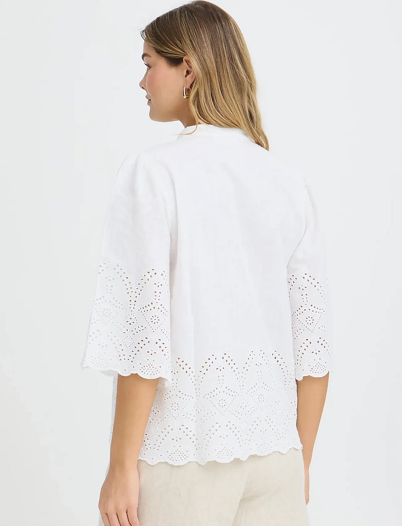 Fransa - FRRAE BL 1 - kurzämlige blusen - whisper white - 4