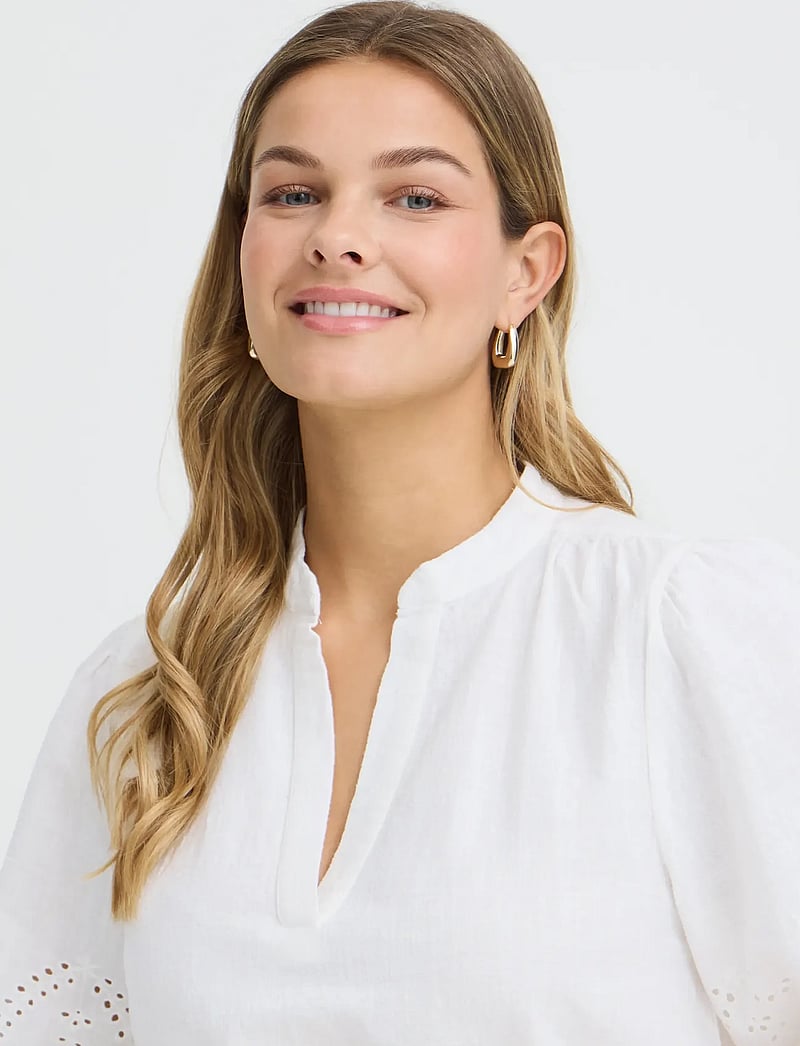 Fransa - FRRAE BL 1 - kurzämlige blusen - whisper white - 5