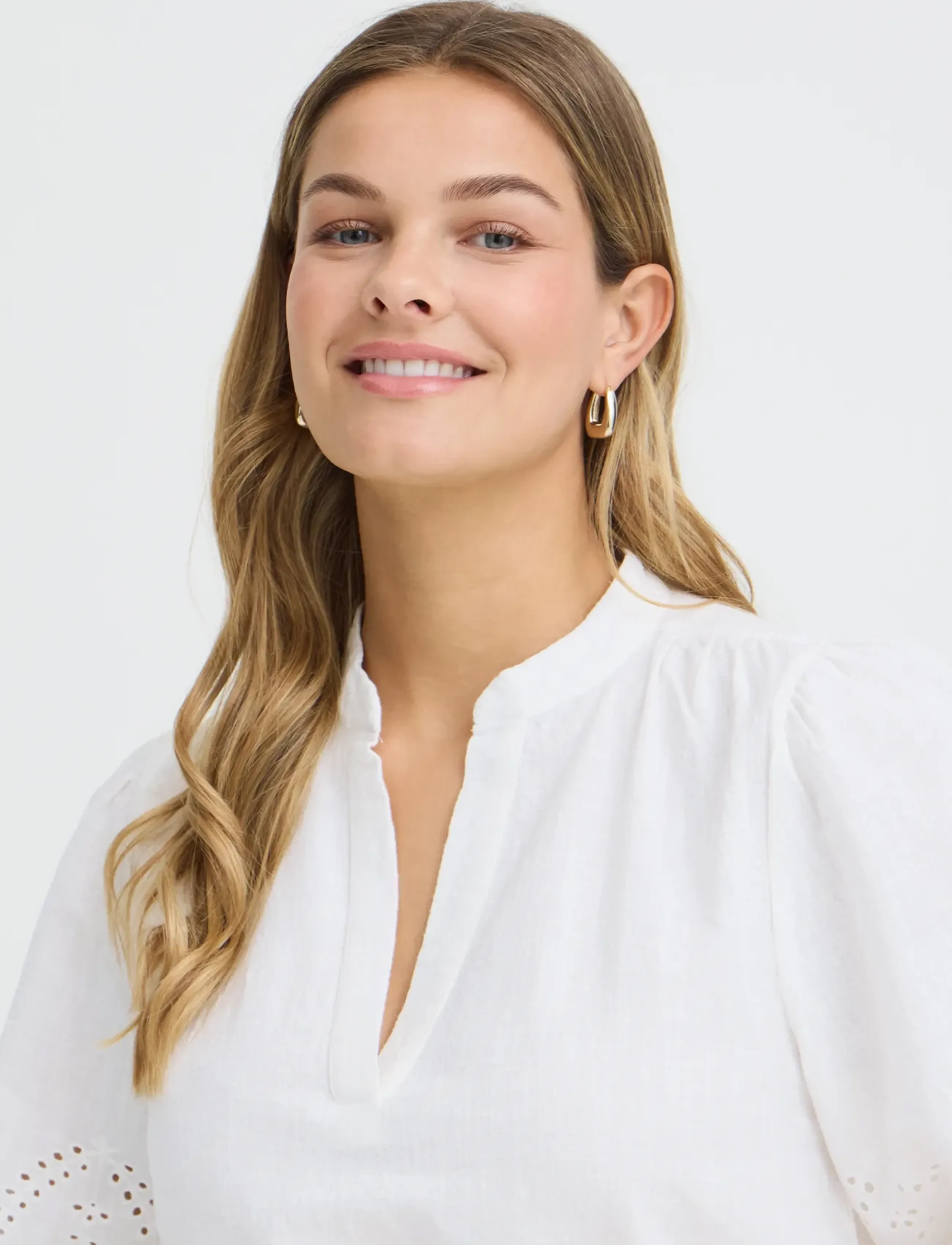 Fransa - FRRAE BL 1 - kurzämlige blusen - whisper white - 5
