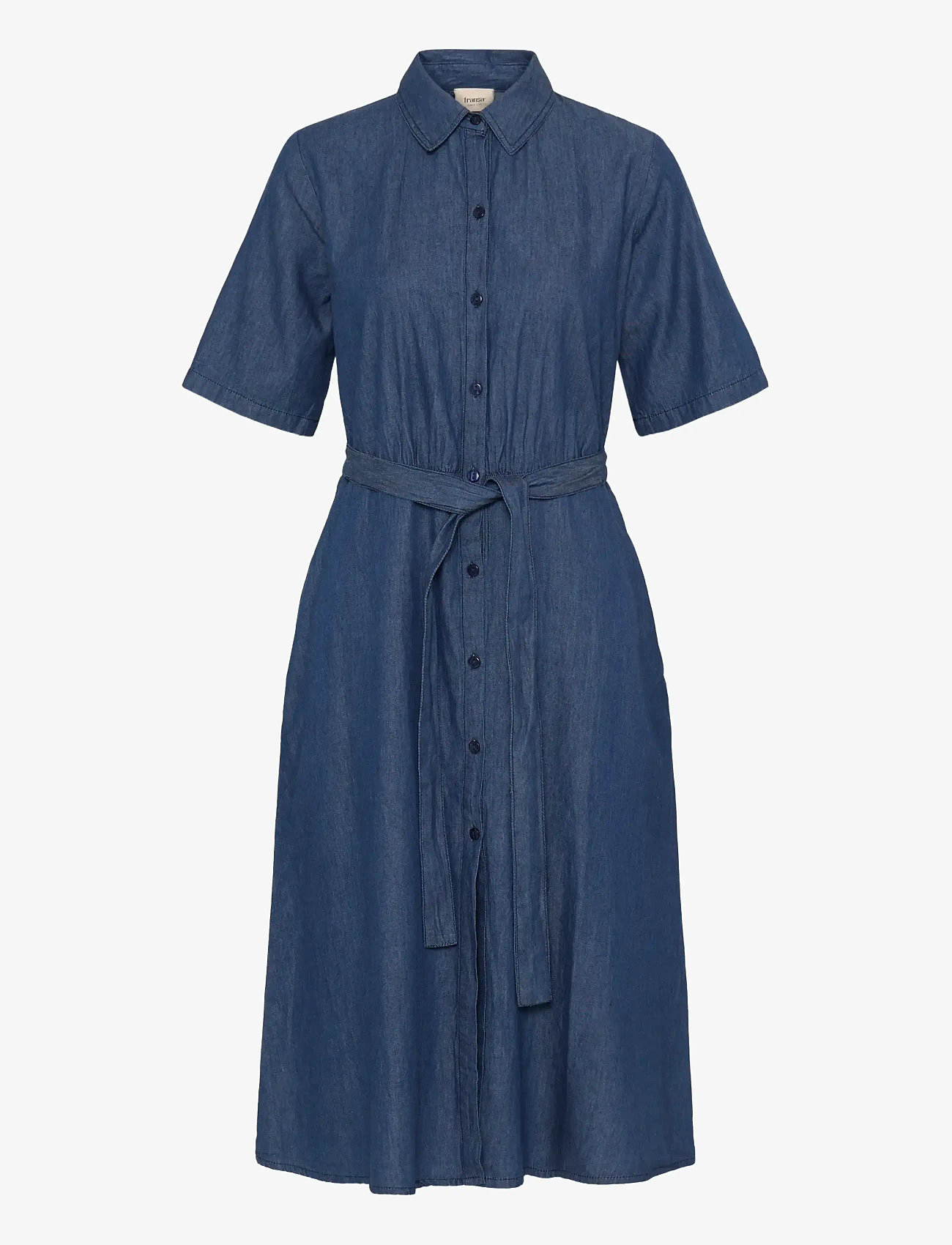 Fransa - FRLARISSA DR 6 - sommarklänningar - mid blue denim - 1