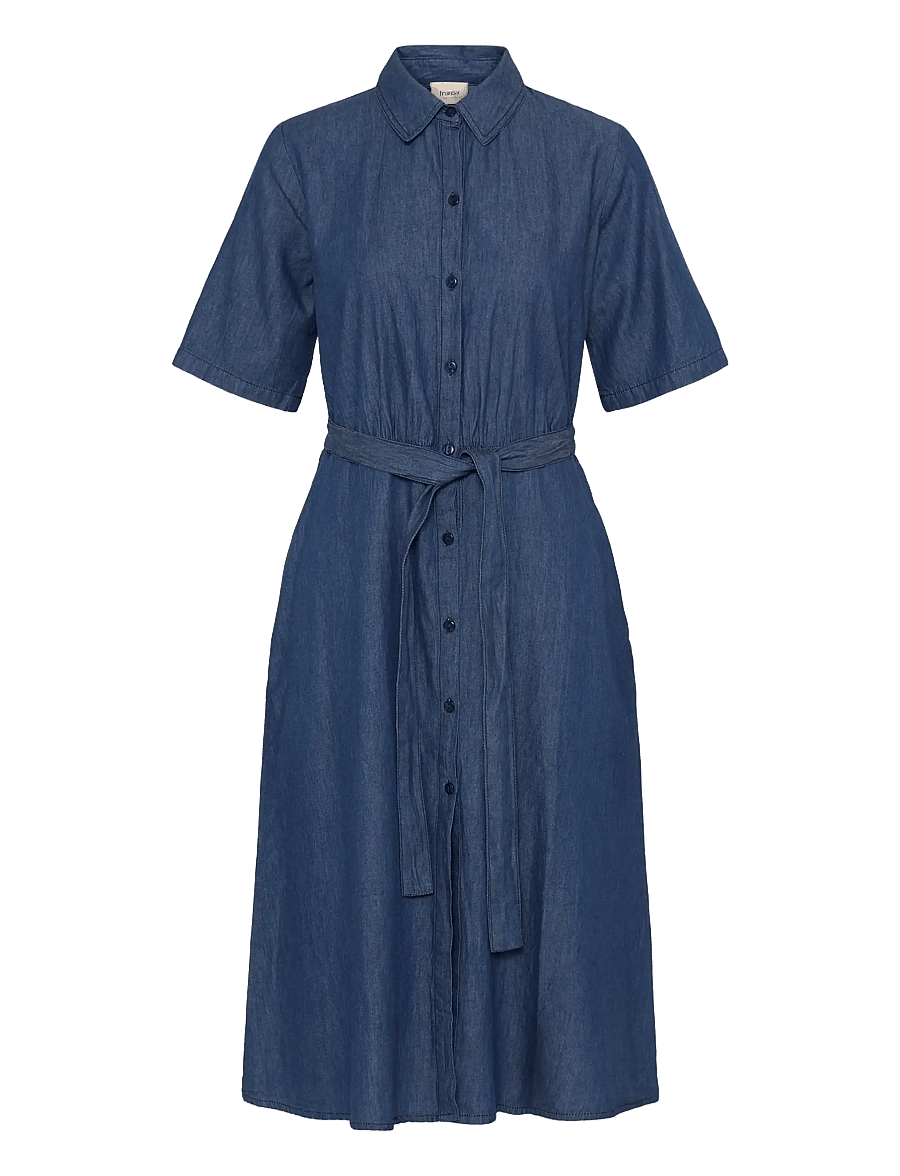 Fransa - FRLARISSA DR 6 - sommerkleider - mid blue denim - 1