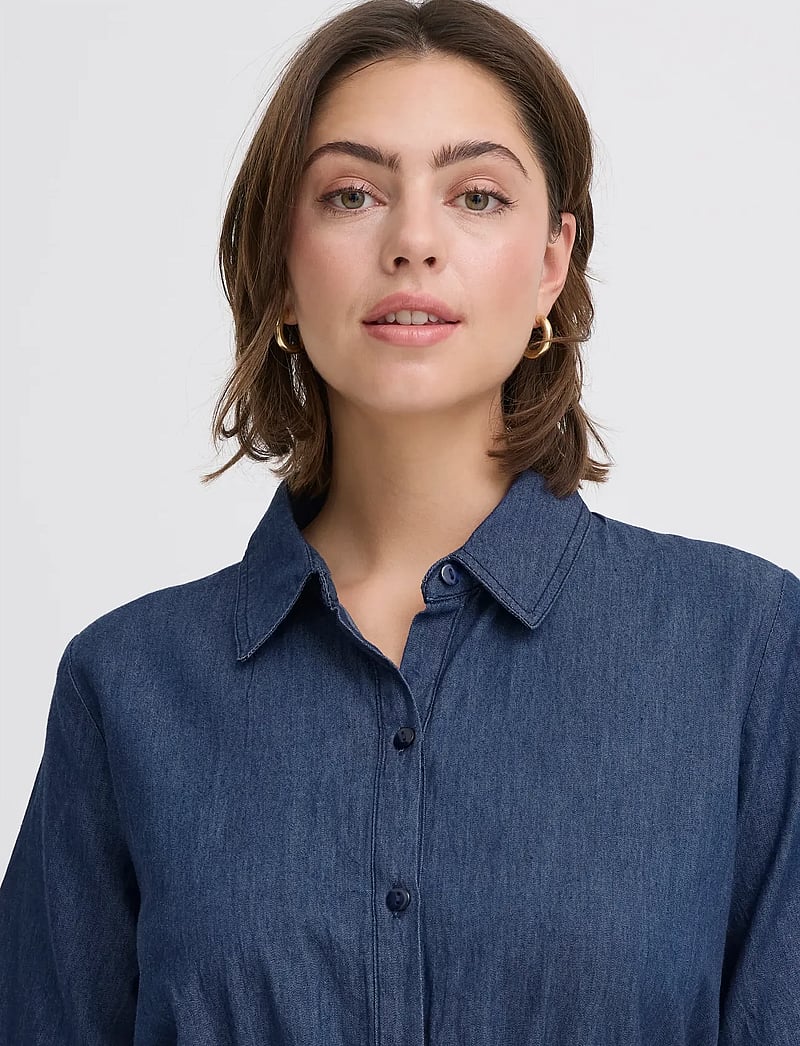 Fransa - FRLARISSA DR 6 - sommarklänningar - mid blue denim - 5