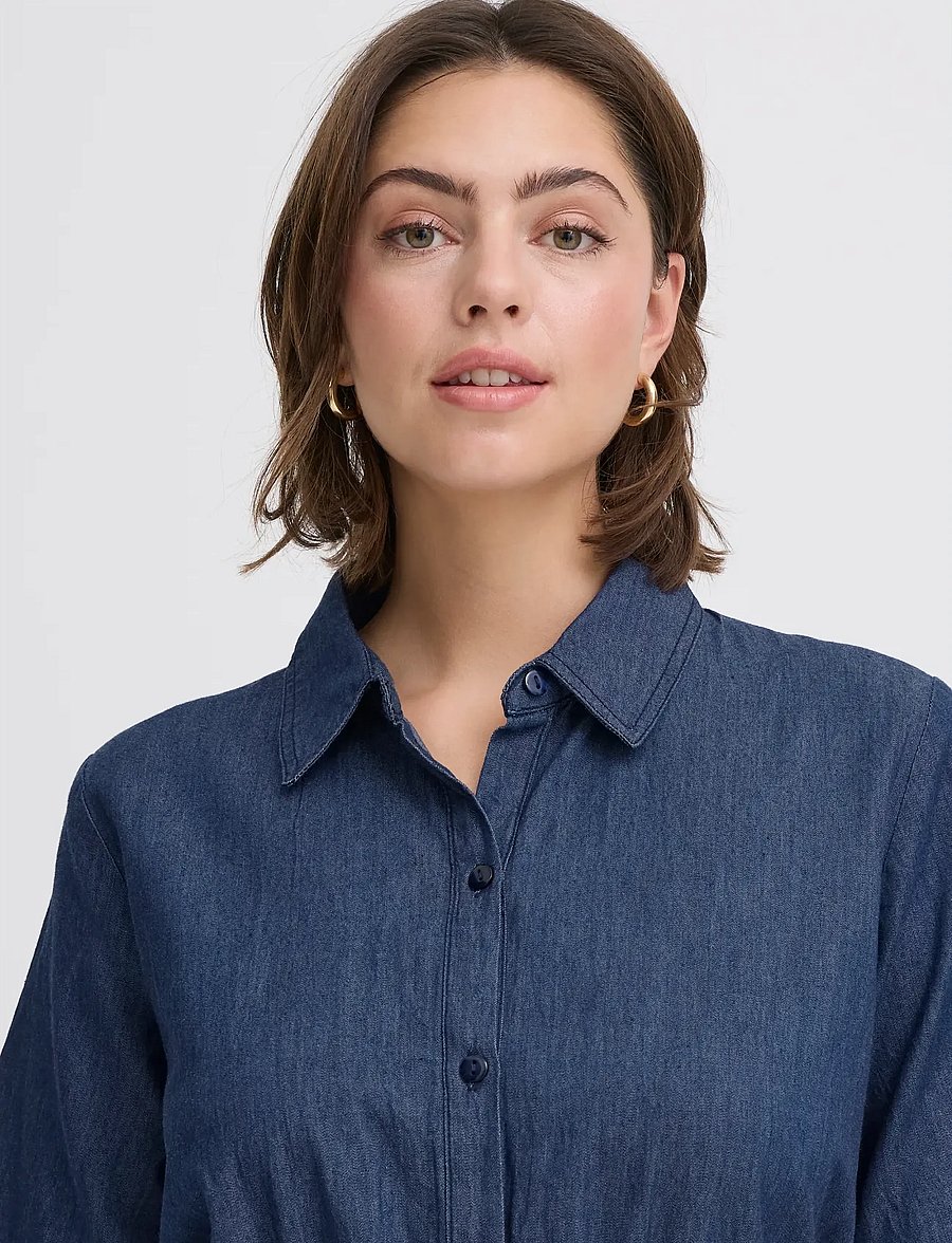 Fransa - FRLARISSA DR 6 - sommerkleider - mid blue denim - 5