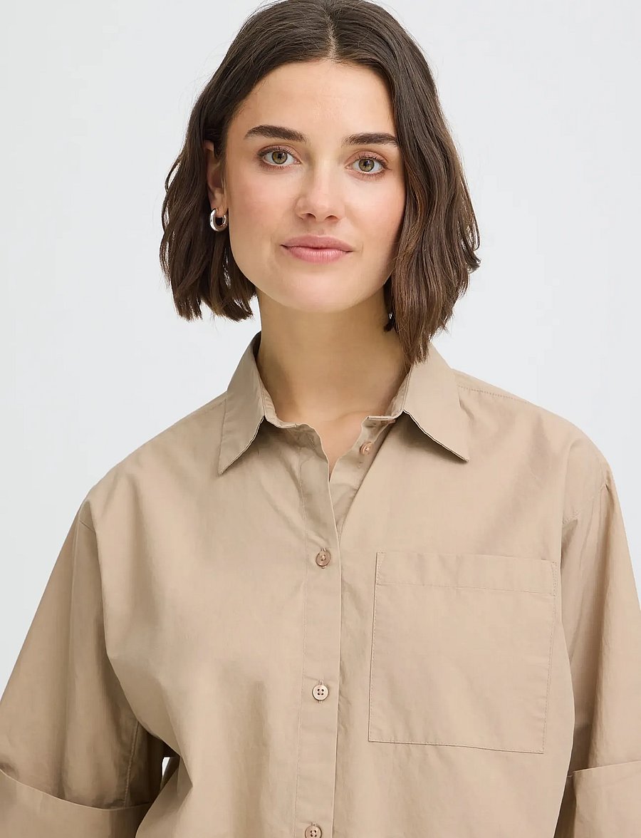 Fransa - FRGITI SH 1 - kurzärmlige hemden - savannah tan - 5