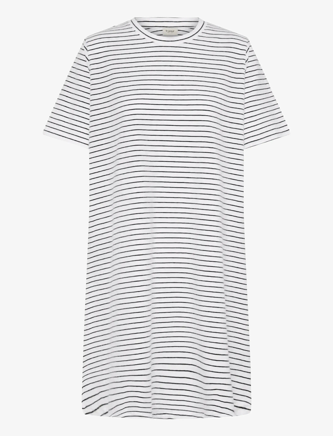 Fransa - FRFEBA DR 1 - t-shirt-kleider - white w. black stripe - 1