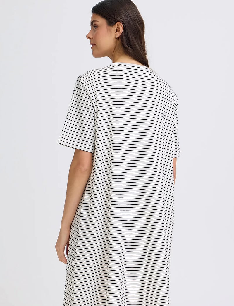 Fransa - FRFEBA DR 1 - t-shirt-kleider - white w. black stripe - 4