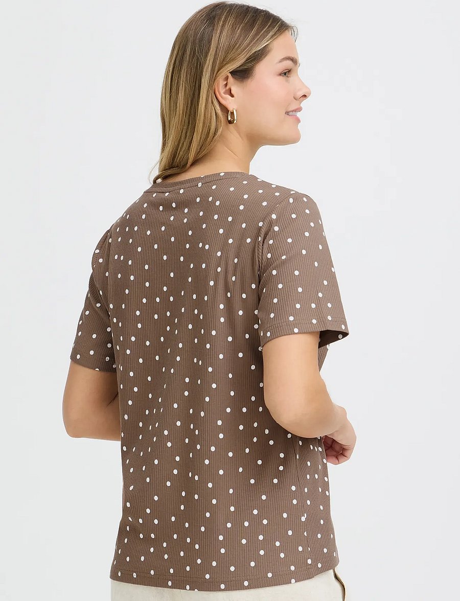 Fransa - FRTESS TEE 1 - marškinėliai - dot dots mountain t. white dot - 4