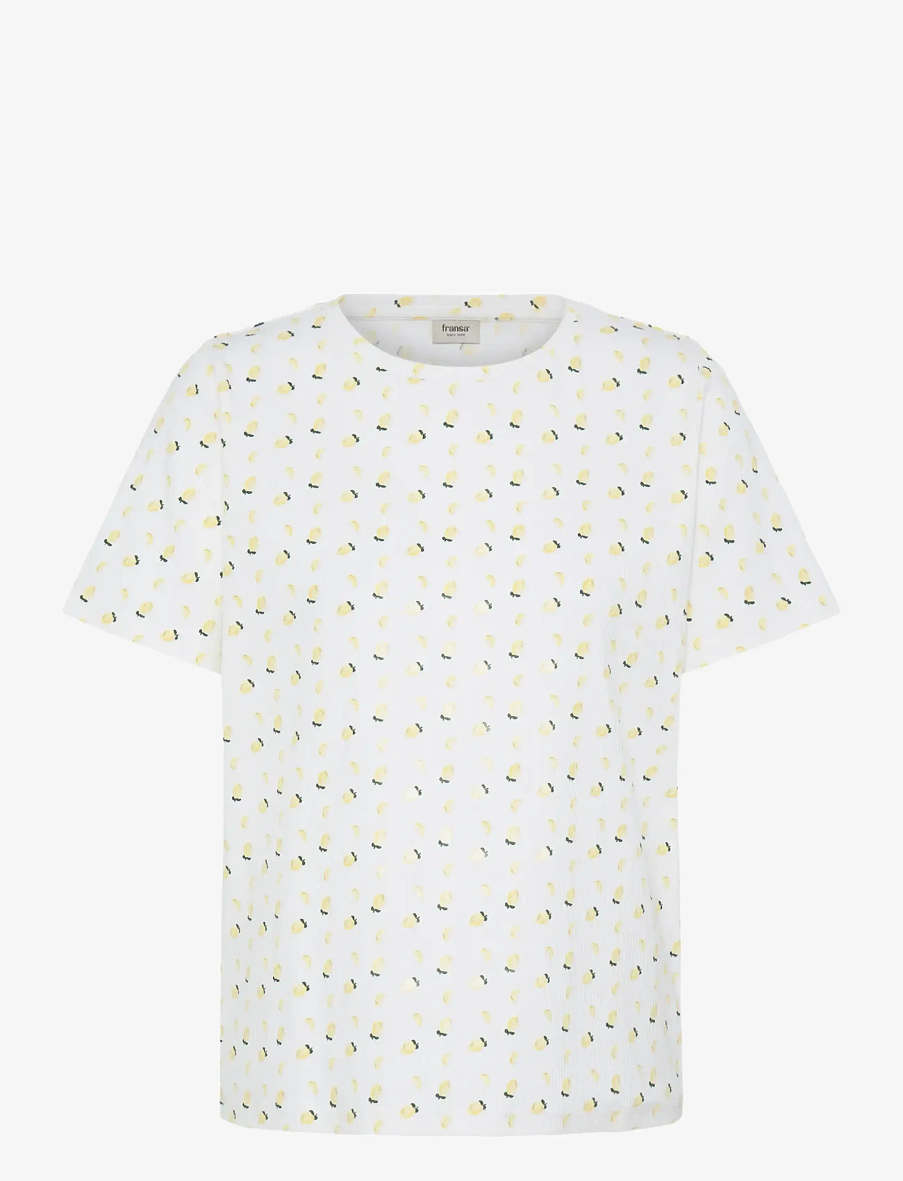 Fransa - FRTESS TEE 1 - t-shirts - pastel yellow lemon - 1