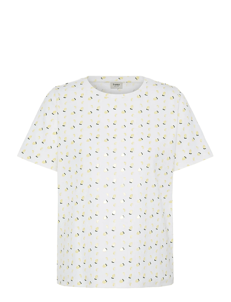 Fransa - FRTESS TEE 1 - t-shirts - pastel yellow lemon - 1