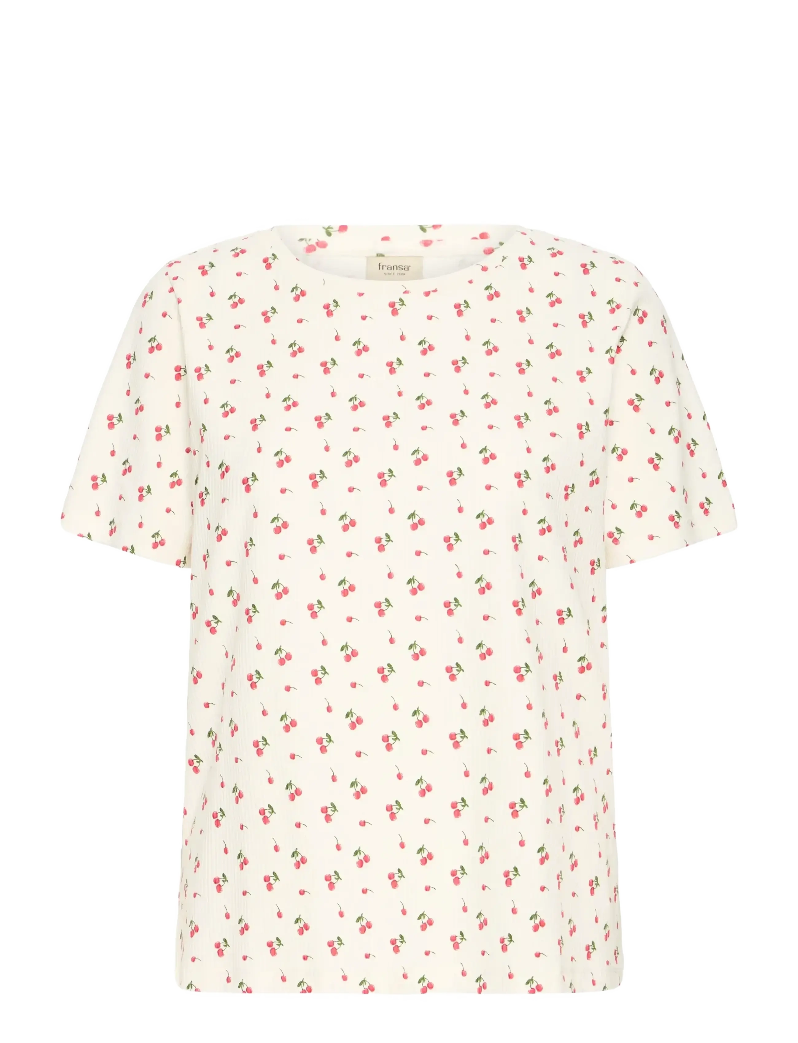 Fransa FRTESS TEE 1 - Vaatteet - VIRTUAL PINK CHERRYS / pink/rose