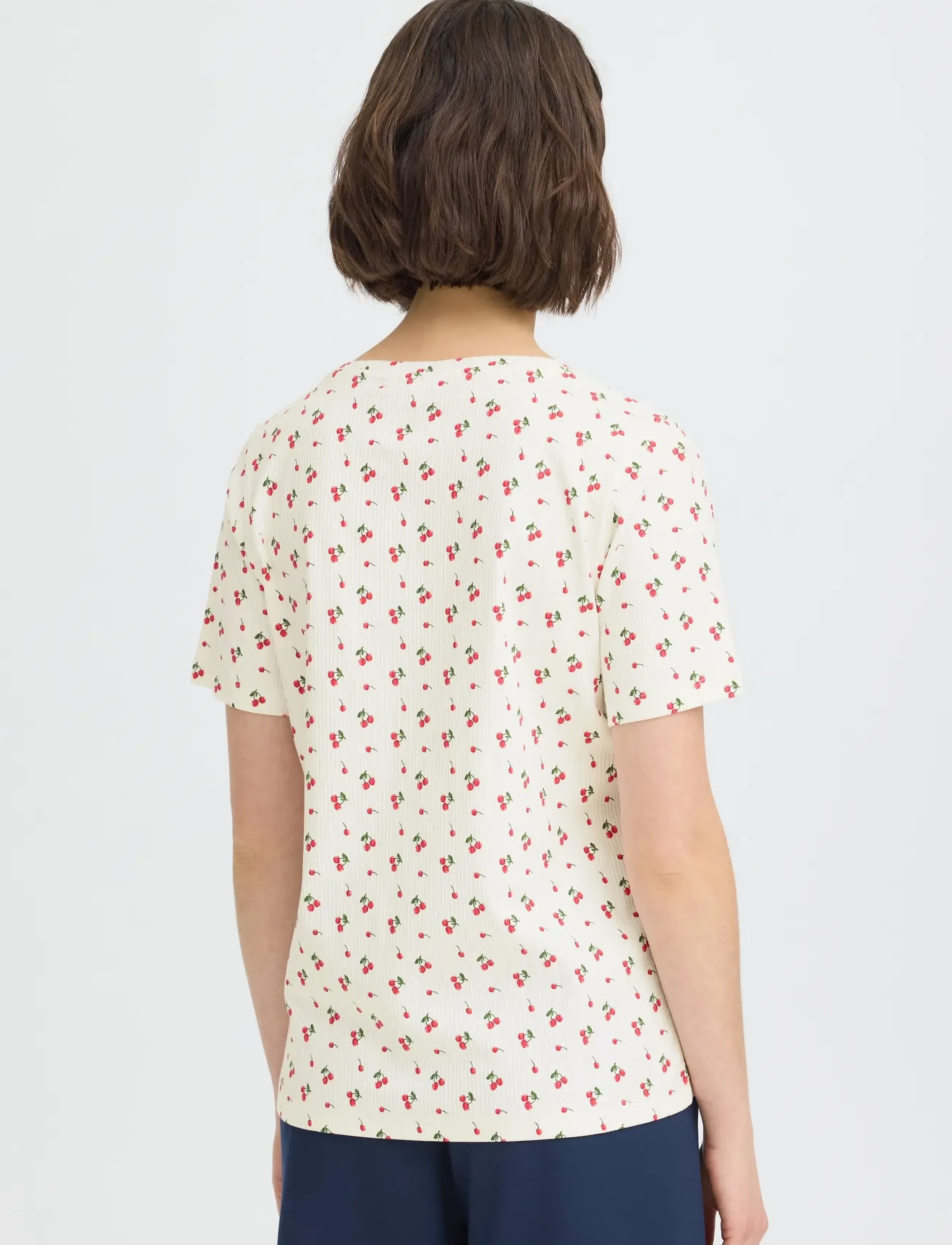 Fransa - FRTESS TEE 1 - t-shirts - virtual pink cherrys - 4