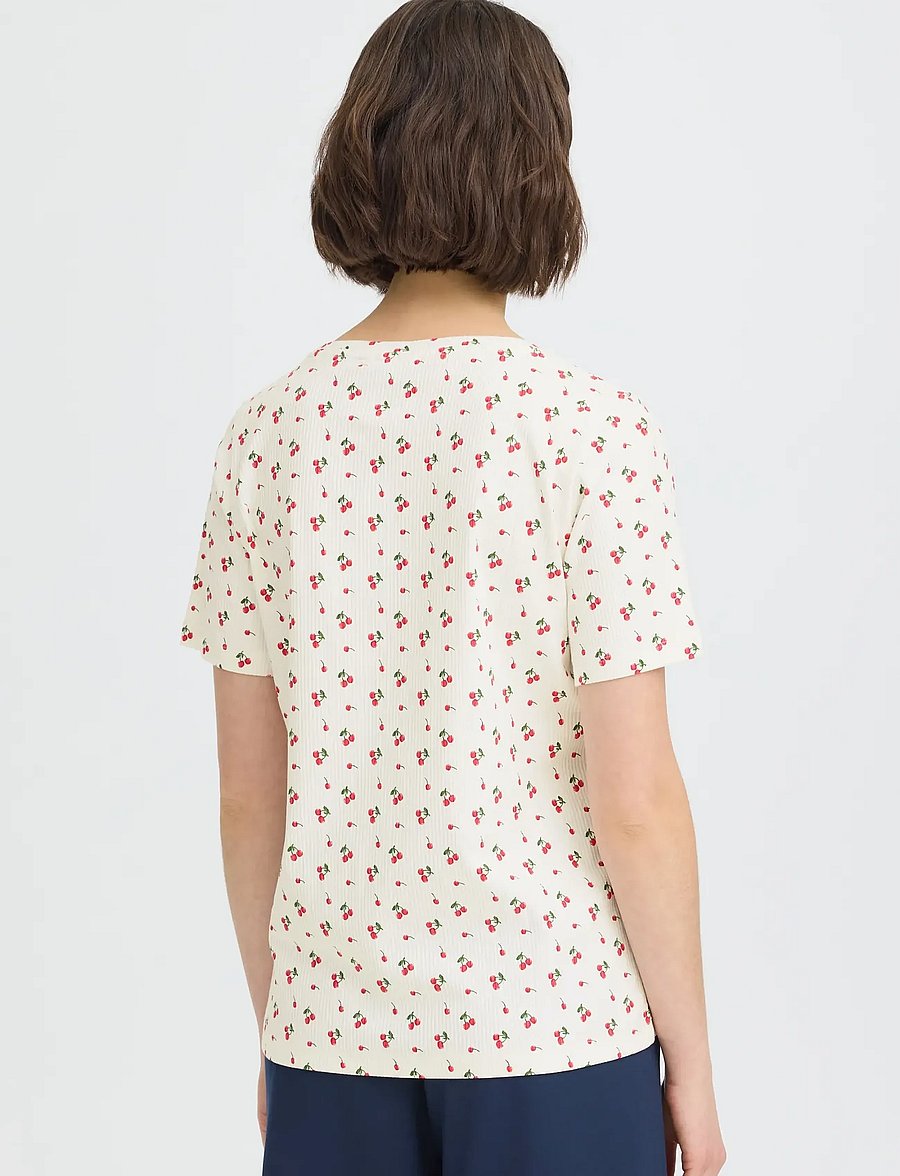 Fransa - FRTESS TEE 1 - t-shirts - virtual pink cherrys - 4