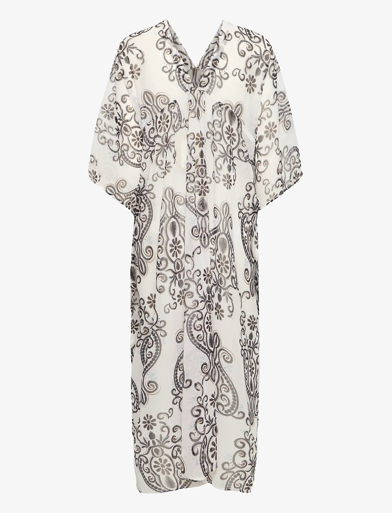 Fransa - FRNATALA KAFTAN 1 - sommerkjoler - boho muse white w. black - 2