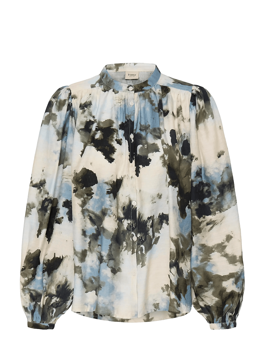 Fransa - FRARIANA SH 11 - pikkade varrukatega pluusid - watercolour bloom ice water - 0
