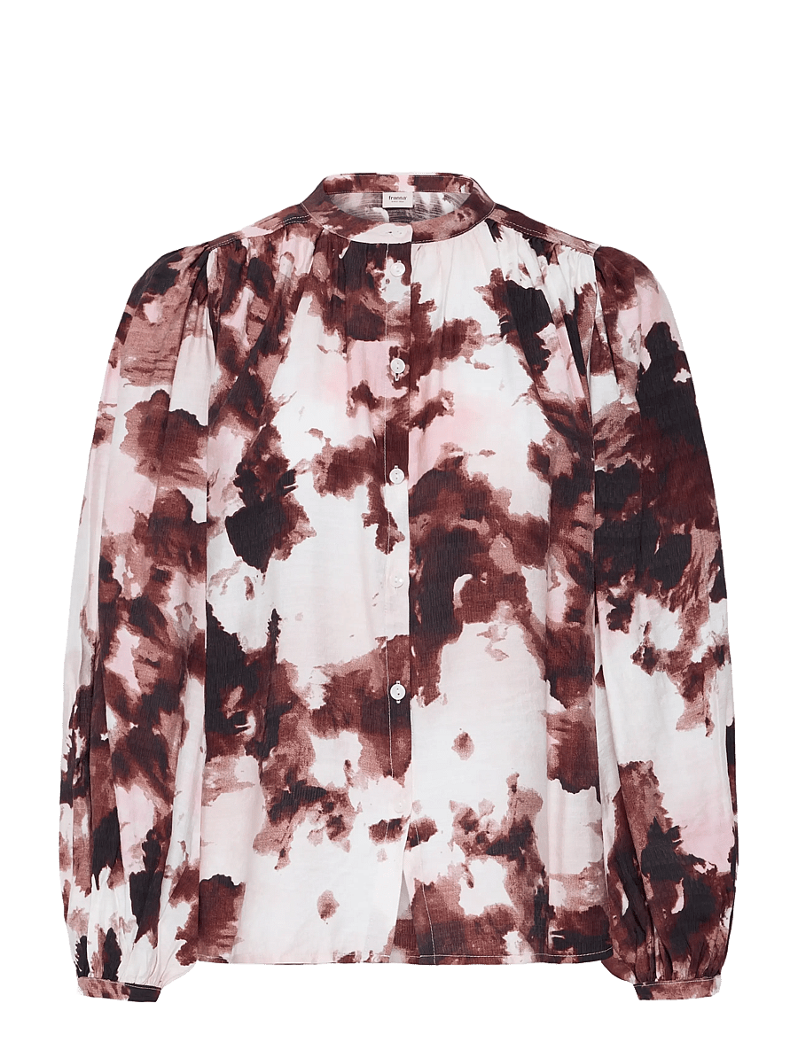 Fransa - FRARIANA SH 11 - langärmelige blusen - watercolour bloom rum raisin - 1