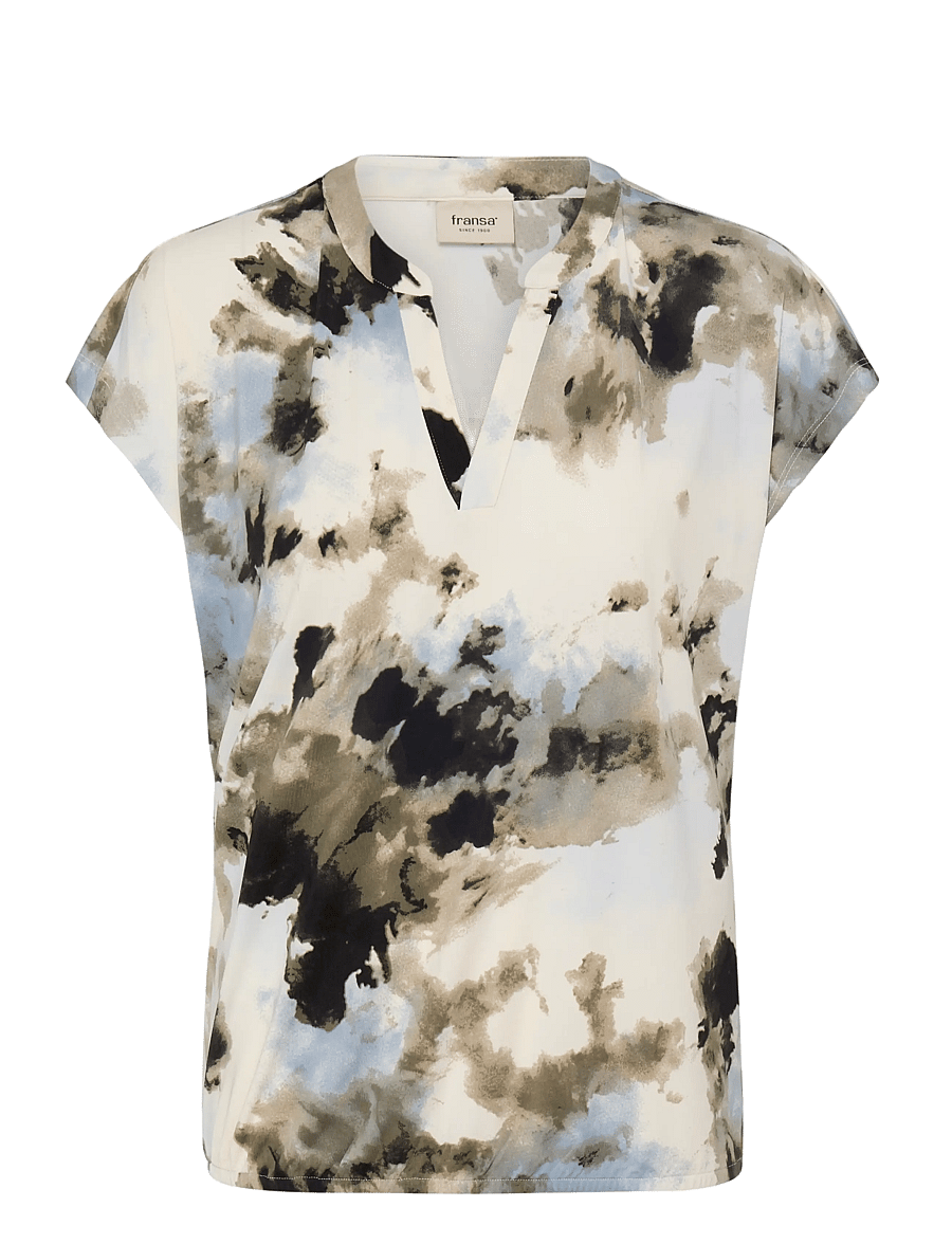 Fransa - FRSEEN TEE 10 - lühikeste varrukatega pluusid - watercolour bloom ice water - 1