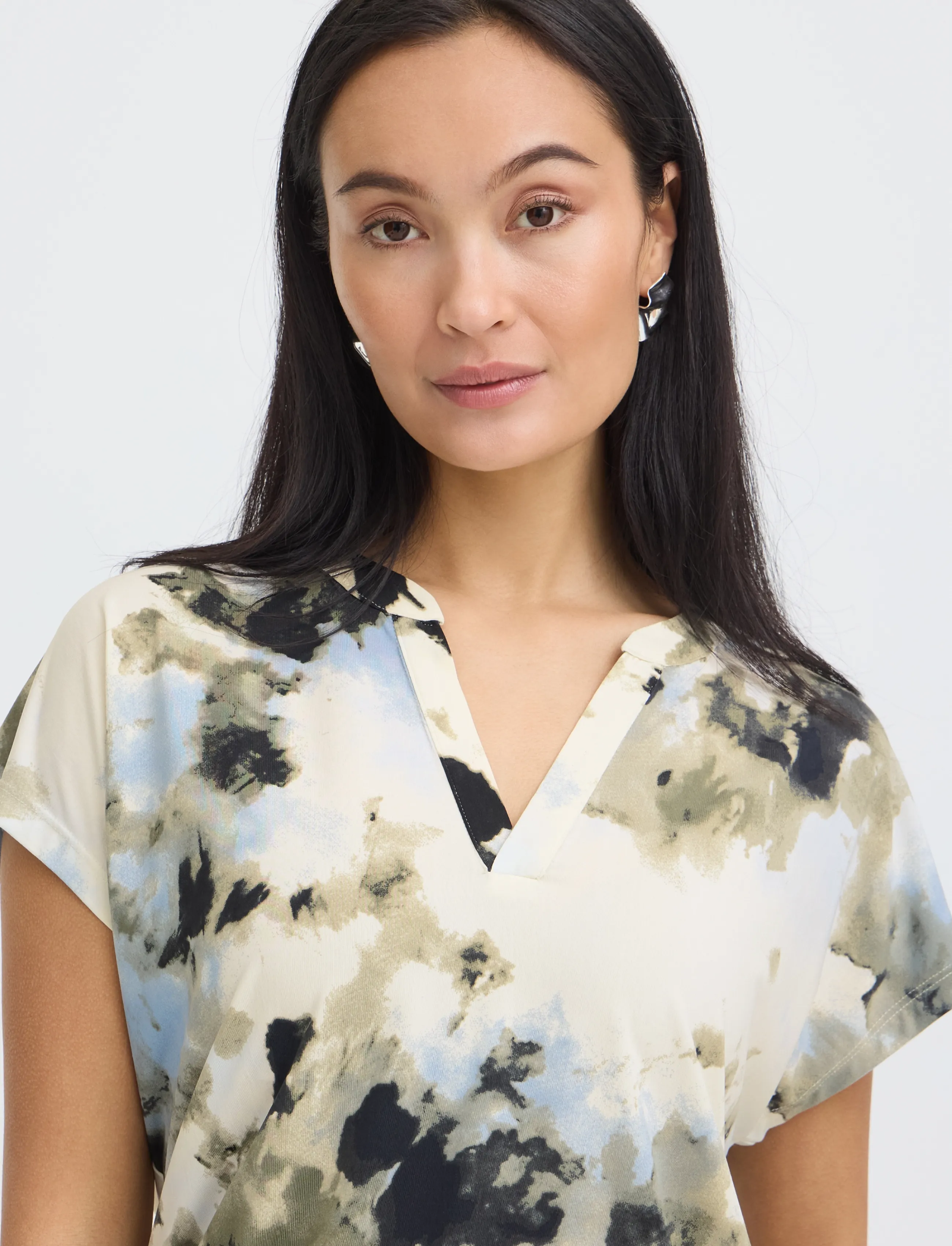 Fransa - FRSEEN TEE 10 - watercolour bloom ice water - 5