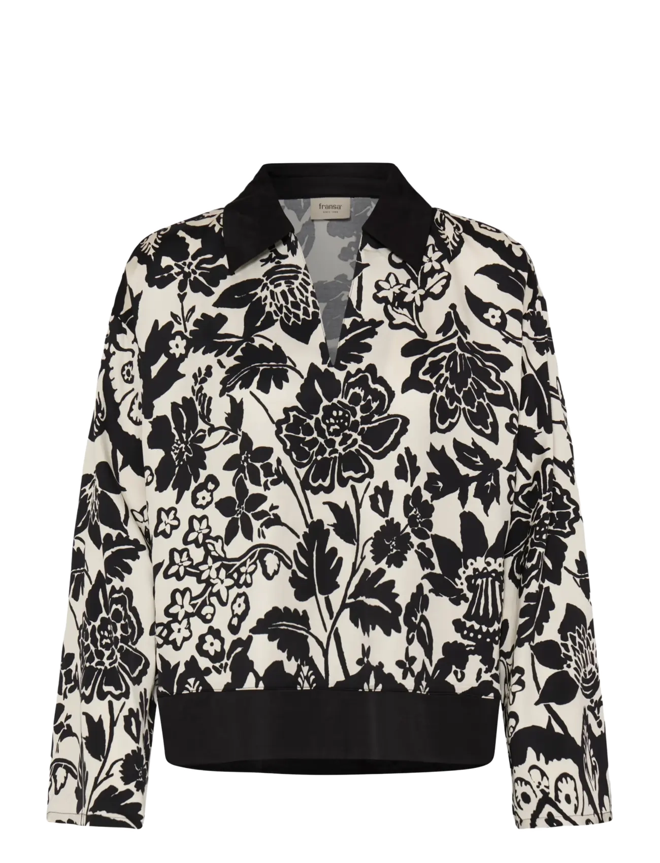 Fransa - FRLOTTI BL 1 - långärmade blusar - pumicestone black - 1