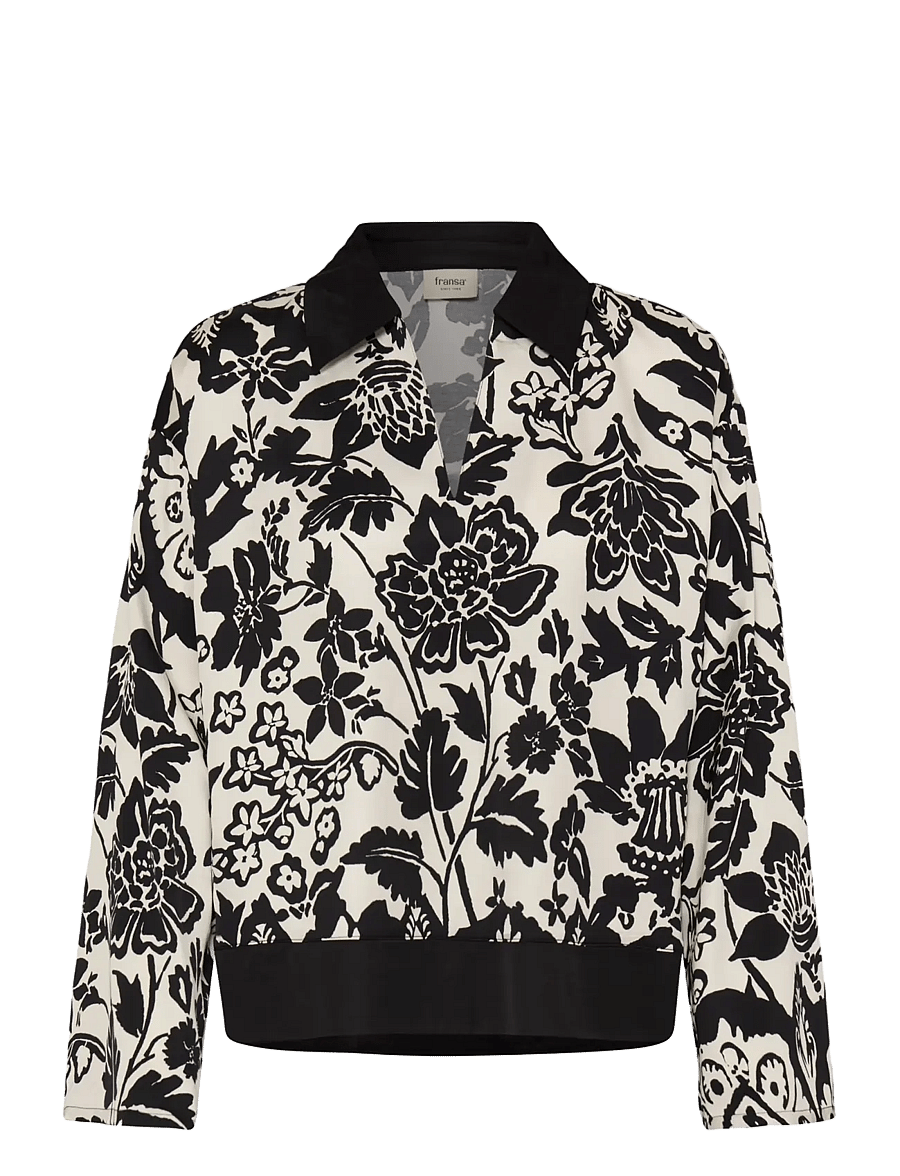 Fransa - FRLOTTI BL 1 - långärmade blusar - pumicestone black - 1