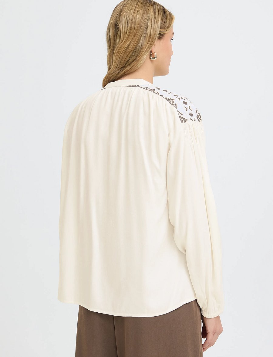 Fransa - FRHELENE BL 1 - pikkade varrukatega pluusid - whisper white - 4