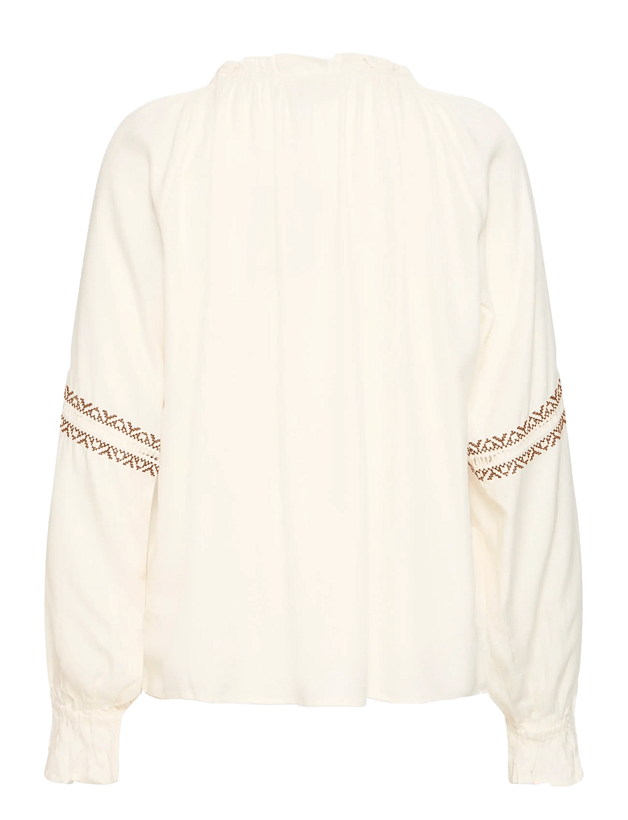 Fransa - FRHELENE BL 2 - pikkade varrukatega pluusid - whisper white - 2
